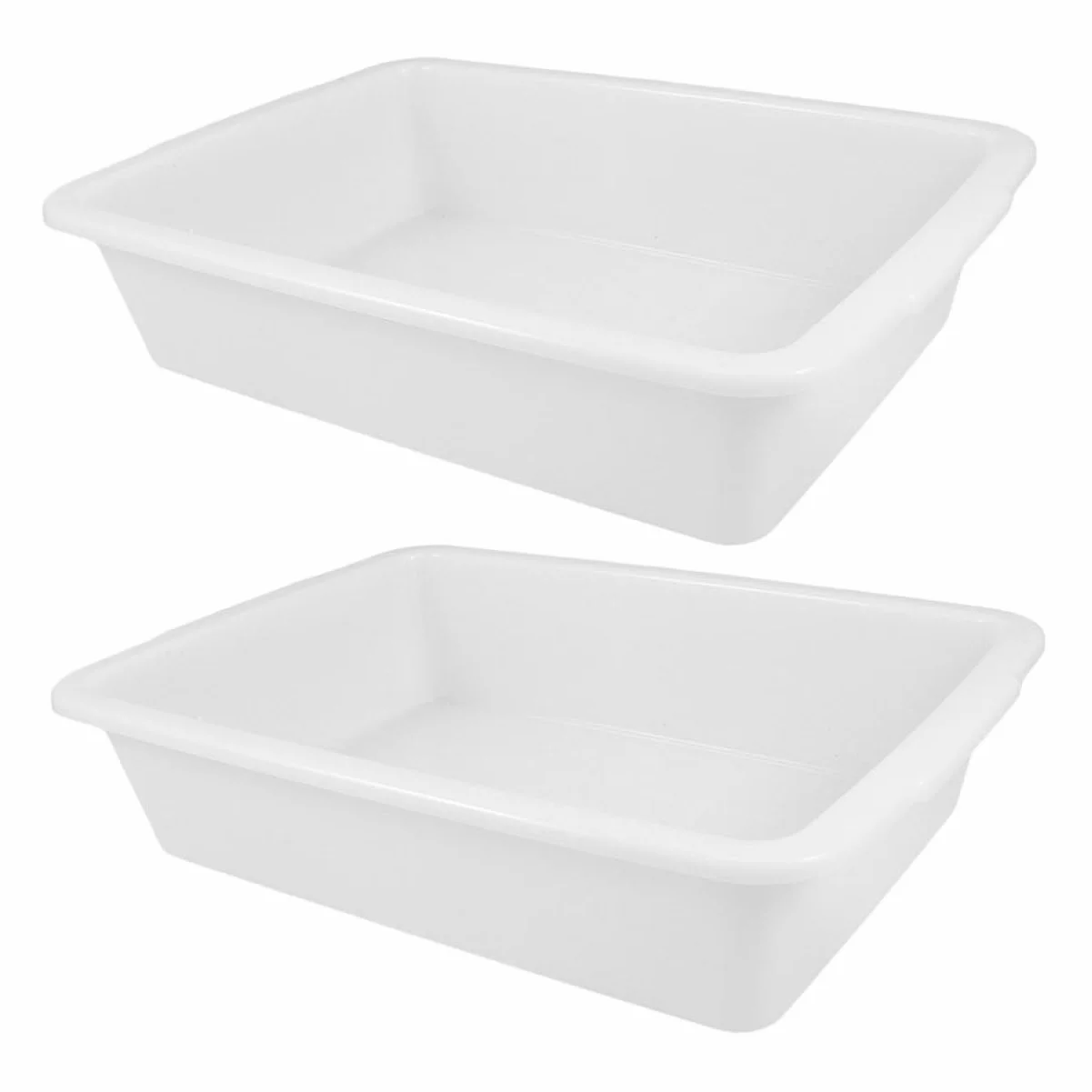 Veemoon 2 piezas Bandeja Rectangular de Plástico Organizador para Laboratorio Almacenamiento de Reactivos