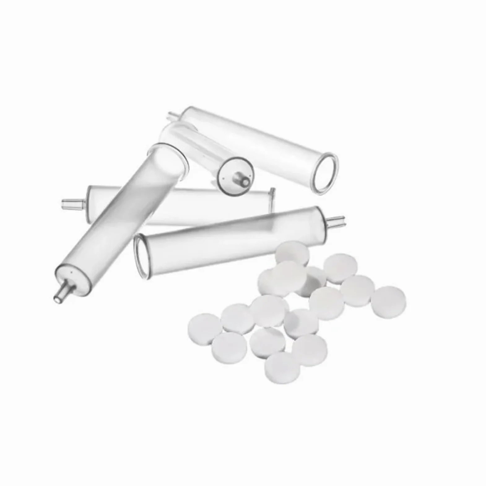 Columna vacía de cartuchos SPE con tubos de vidrio y fritas de PE, 12 unidades de 6 ml for extracción en fase sólida