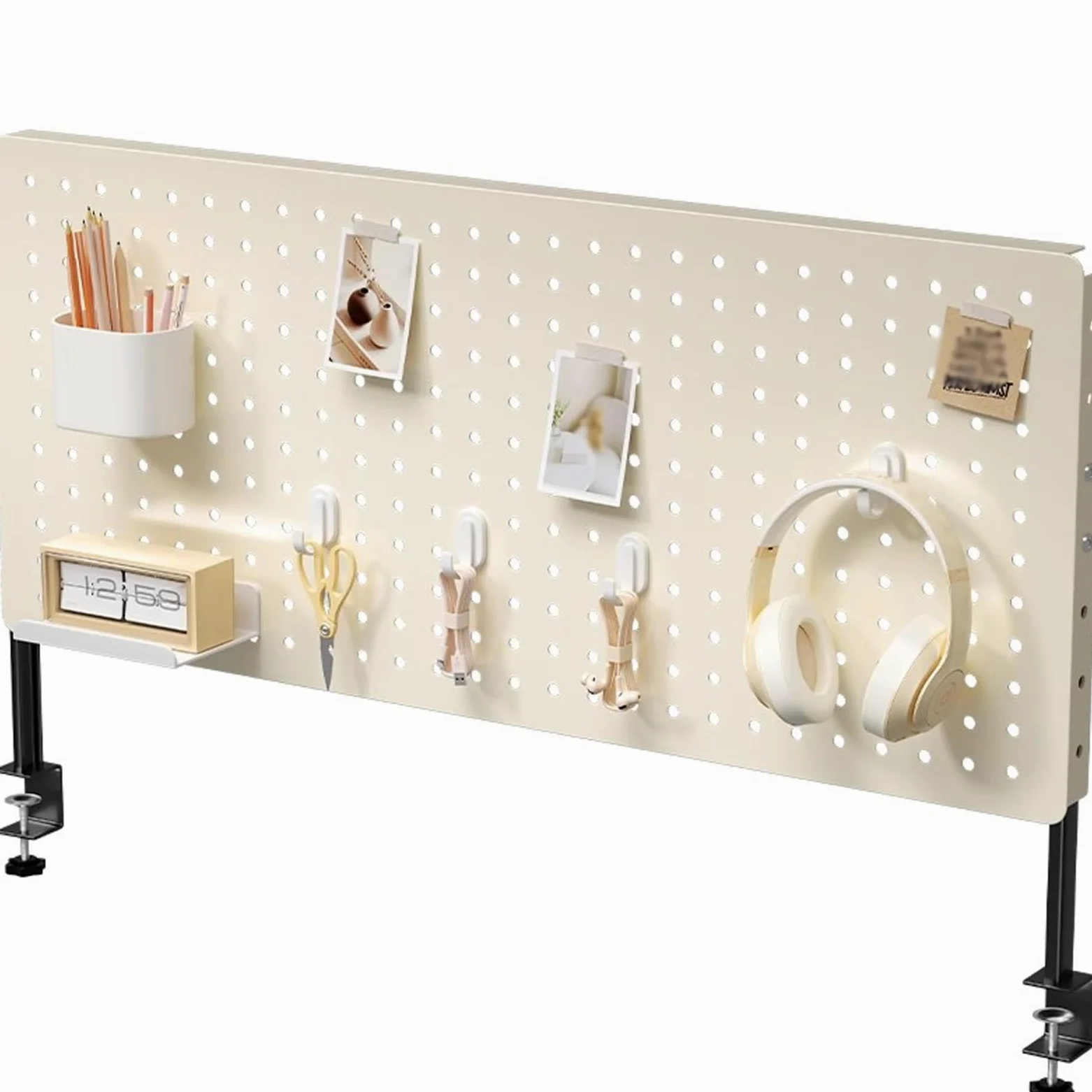 Organizador Herramientas Chapa Perforada Panel Herramientas, Paneles de Tablero Perforado de Metal, Organizador de Tablero Perforado con Accesorios, para Oficina, Banco de Trabajo(20 * 40cm)