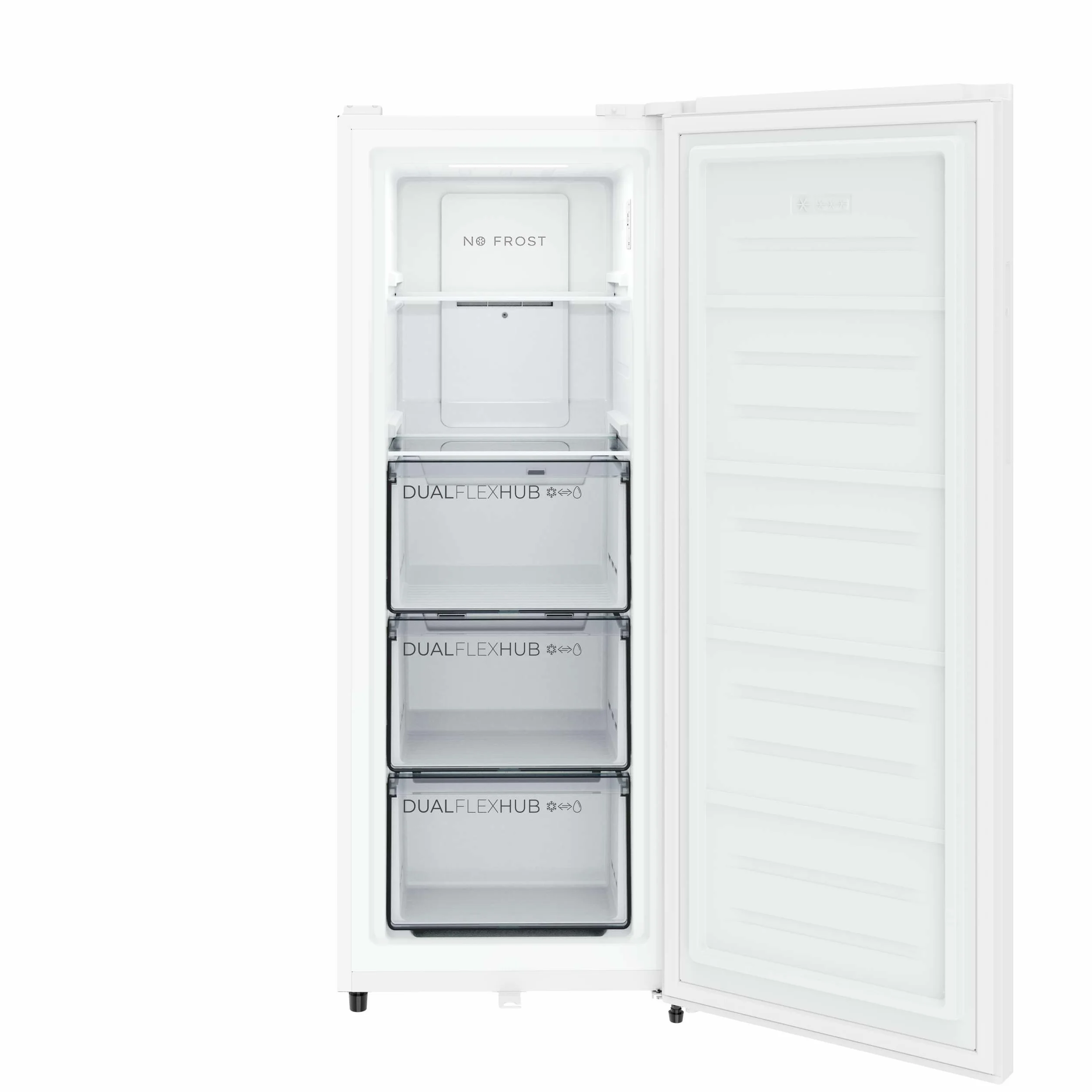 Cecotec Congelador Vertical Convertible Bolero Cool Market UF 163 Dual White 168L, Total NoFrost, Multi AirFlow, Panel Táctil