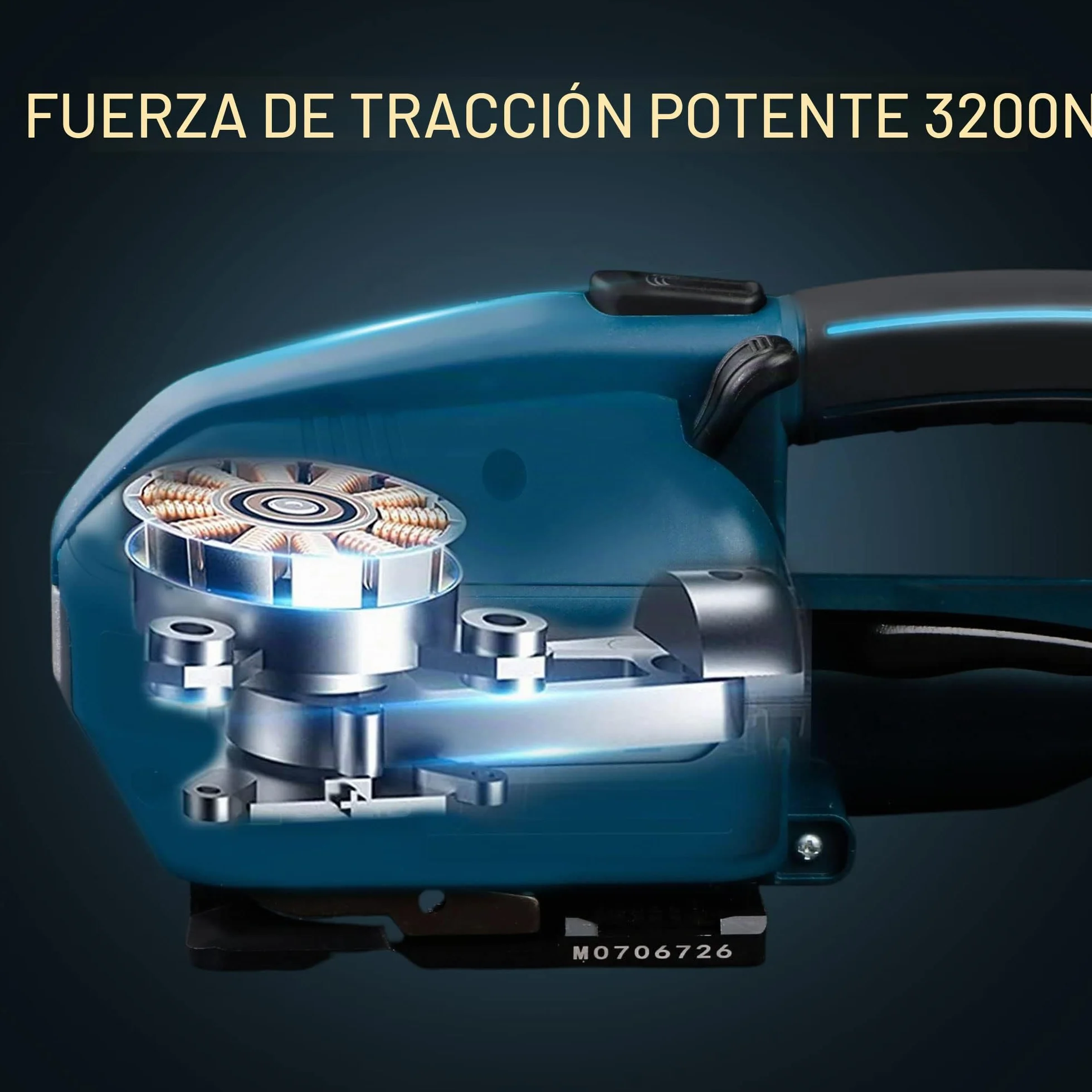 U.S. SOLID Máquina flejadora eléctrica con pantalla LCD para cintas PP PET 13-16mm, 2 x 4000mah bateria automática con pilas para cajas y paletas