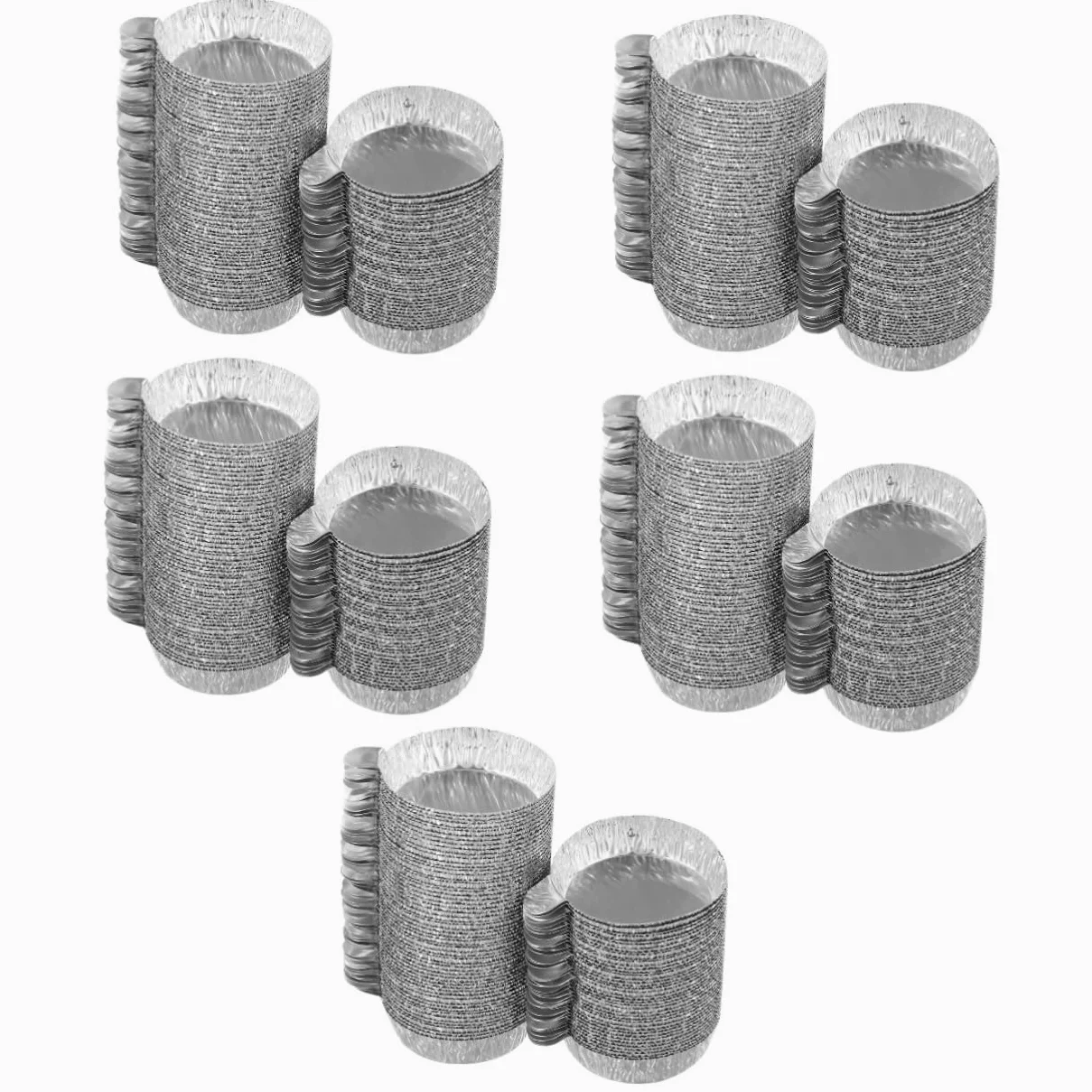 NUOBESTY 5 Series Plato De Pesaje Bandeja Sartenes Platillo De Balanza Platillos De Pesaje De Aluminio Plato De Pesas De Laboratorio Platillo De Pesaje Papel De Aluminio Plata 100 Piezas*5