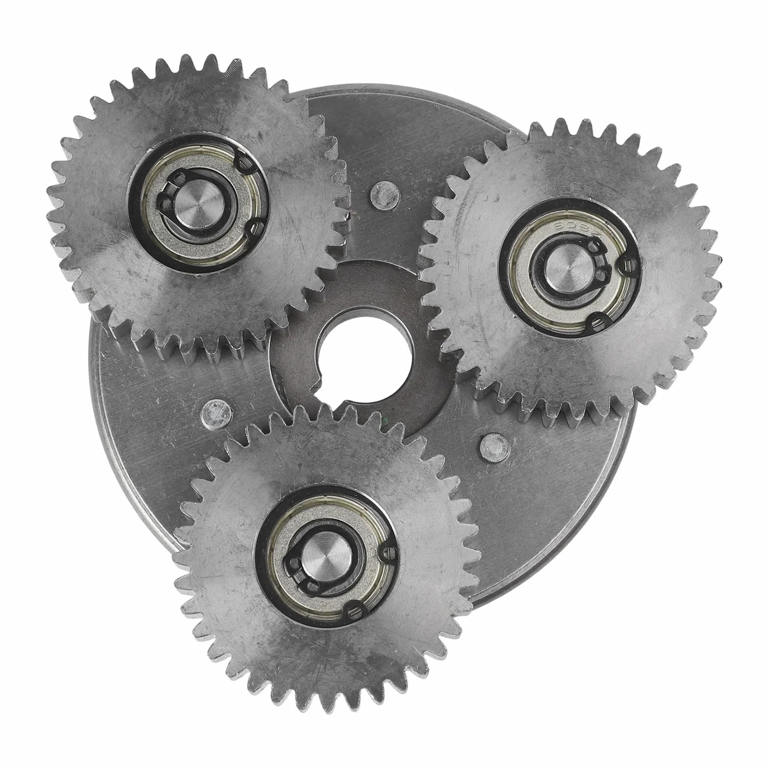 Juego de engranajes planetarios 36T para motor Bafang 500W-750W, acero, 47.5mm, 88mm giro derecha, 12mm plateado