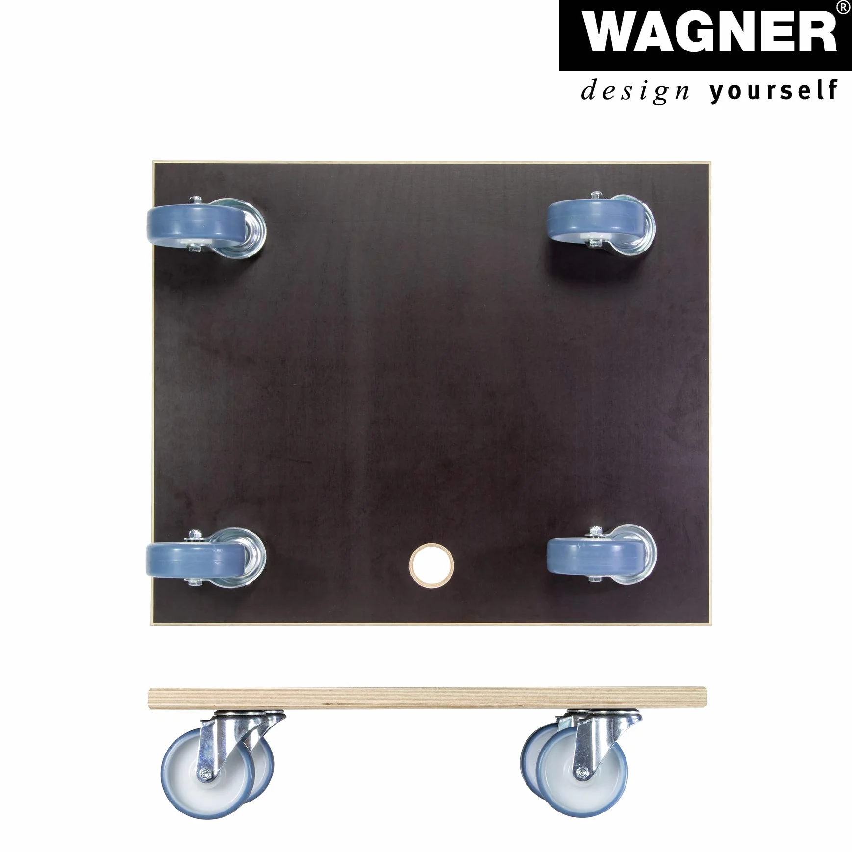 Wagner Plataforma de Carga MM 1145-59 x 49 cm - para Electrodomésticos y Muebles, 500 kg de Capacidad de Carga, Agujero de Agarre, Antideslizante, Certificado FSC® - 20114501