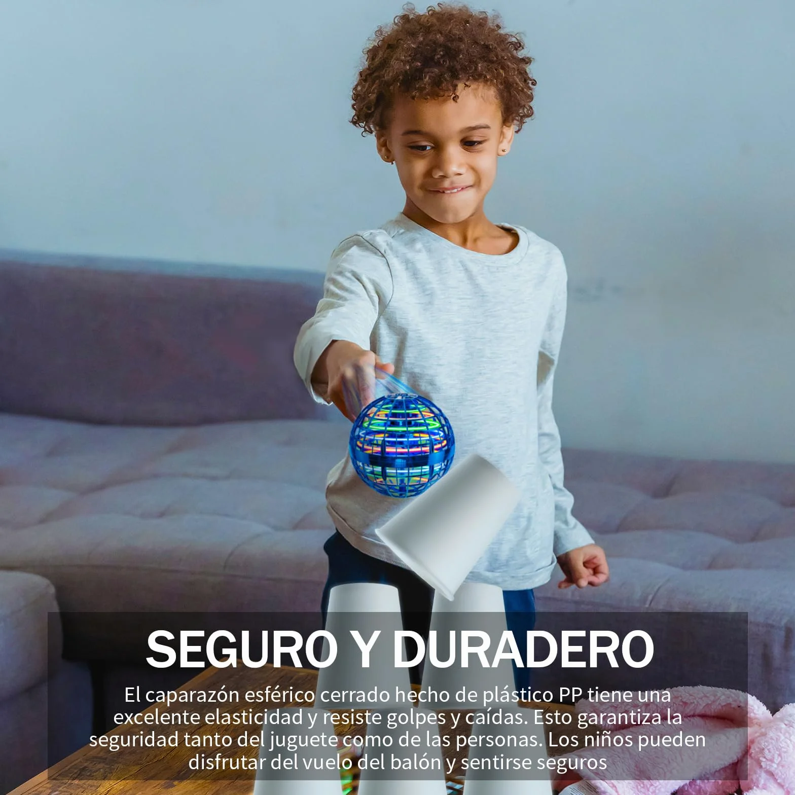 Flying Orb Ball con Luces LED, Juguete Cool para Niño y Niña, Regalos para Niños de 6-12 Años