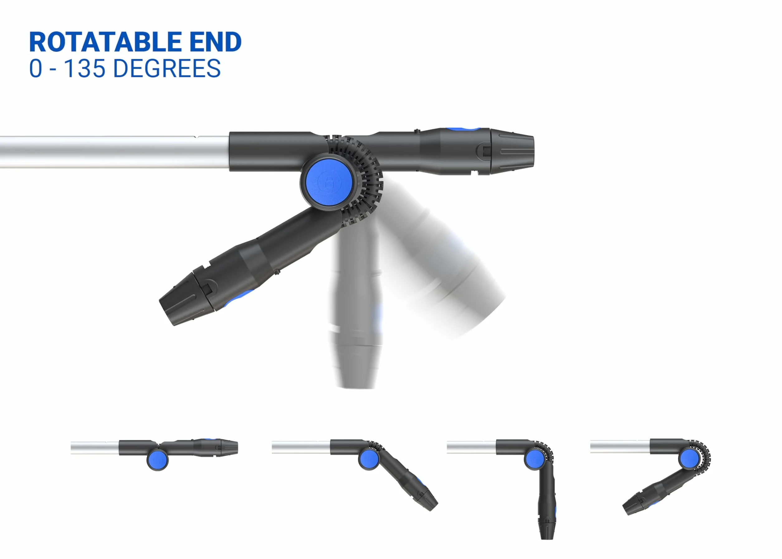 Nilfisk Lanza Extensible para Hidrolimpiadoras - Varilla Telescópica hasta 3,9 m - Ideal para Limpiar Techos, Toldos y Paneles Solares (128502121)