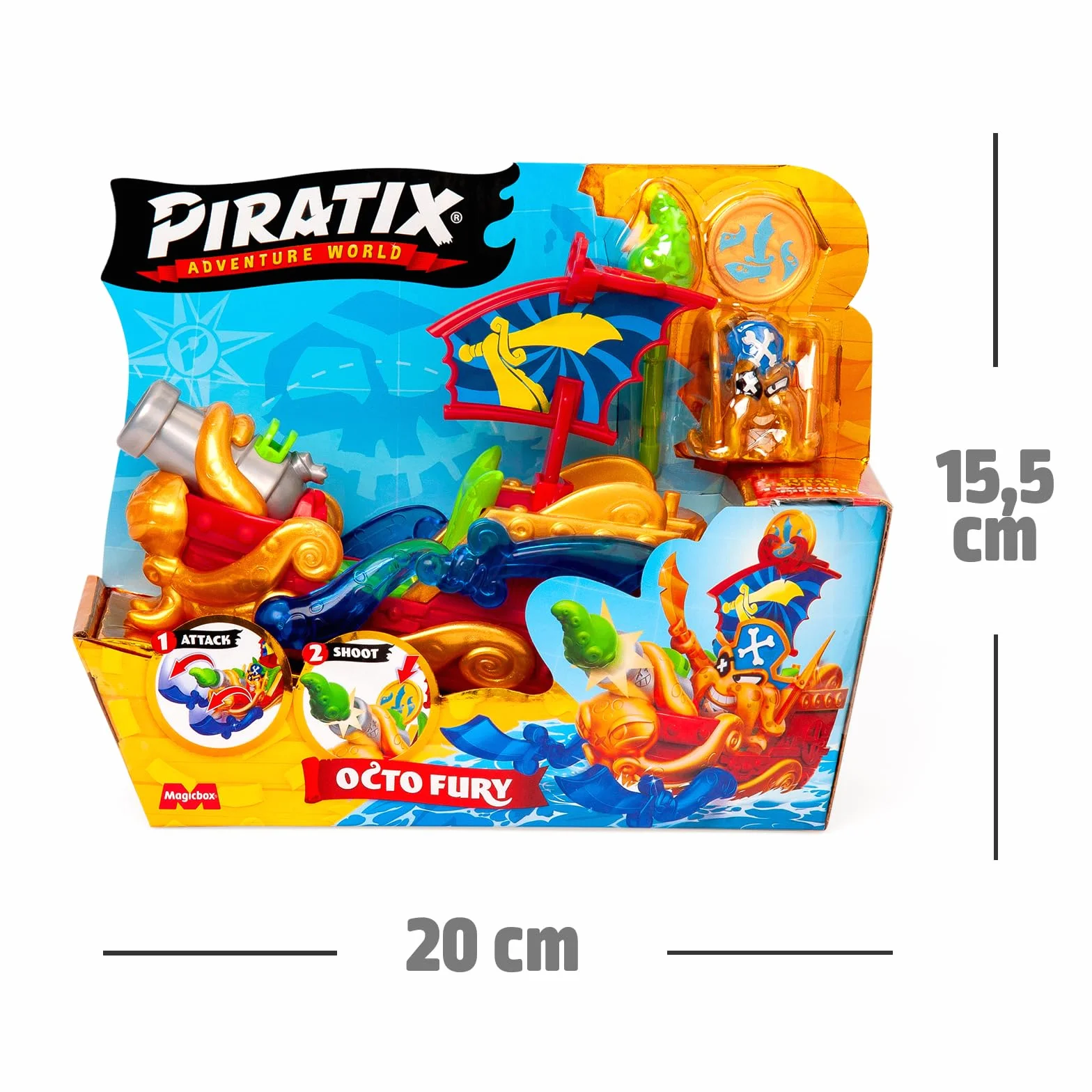 PIRATIX Adventure World Octo Fury Barco Pirata Pulpo con Poderes Ocultos