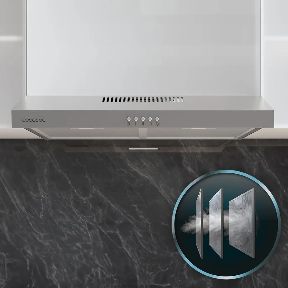 Cecotec Campana Extractora 60cm Bolero Flux CM 602200 Inox 220m3/h 70W