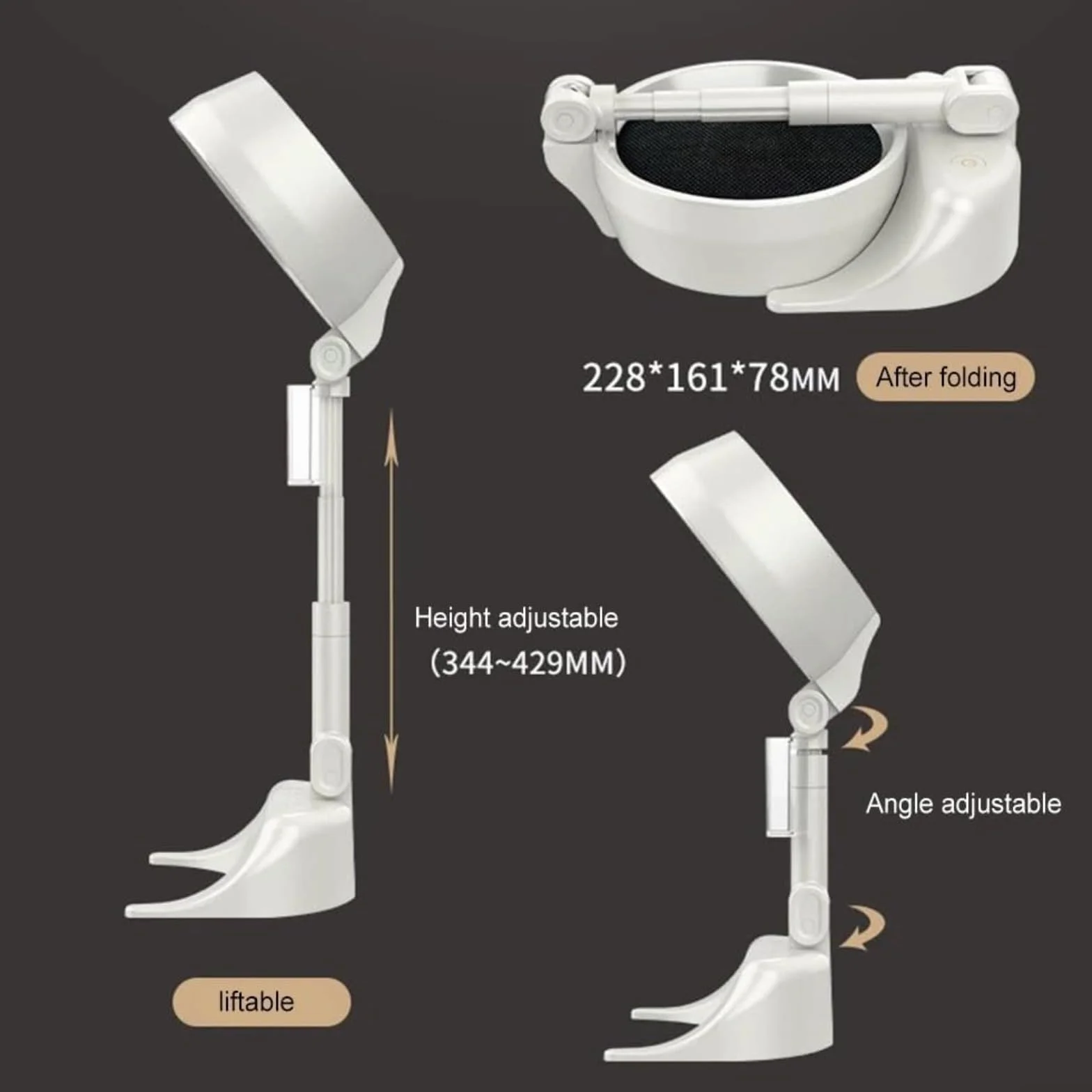 Campana extractora de cocina portátil 4000 mAh, filtro de aire plegable, eliminación de humo