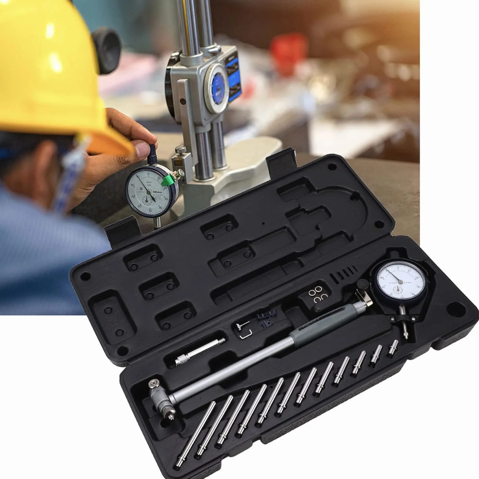 Calibre de Diámetro Interno, Indicador de Dial de Aleación de Aluminio, Radio Alexómetro