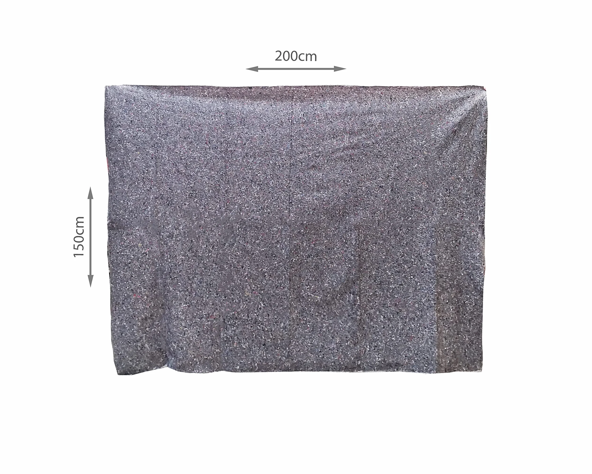 Juego de 2 mantas de mudanza 150 x 200 cm + 2 mantas XXL 150 x 300 cm + 1 correa para 2 personas