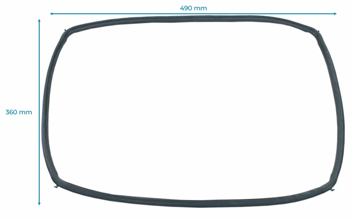 Recamania Goma Puerta Horno 490x360mm Compatible Bosch Balay Siemens 4 Ganchos
