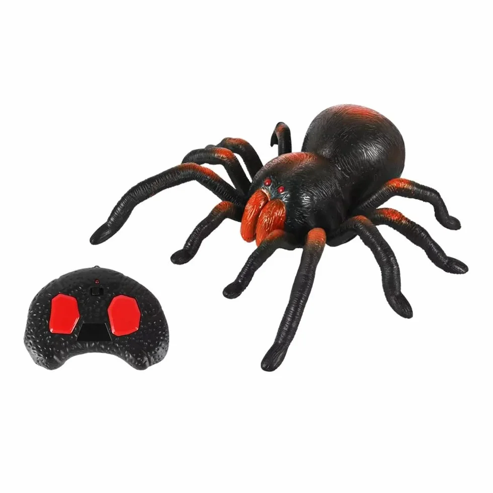 OnlineStreet Araña De Control Remoto, Inalámbrica Realista Tarántula De Felpa Suave, Control Infrarrojo Rastreo