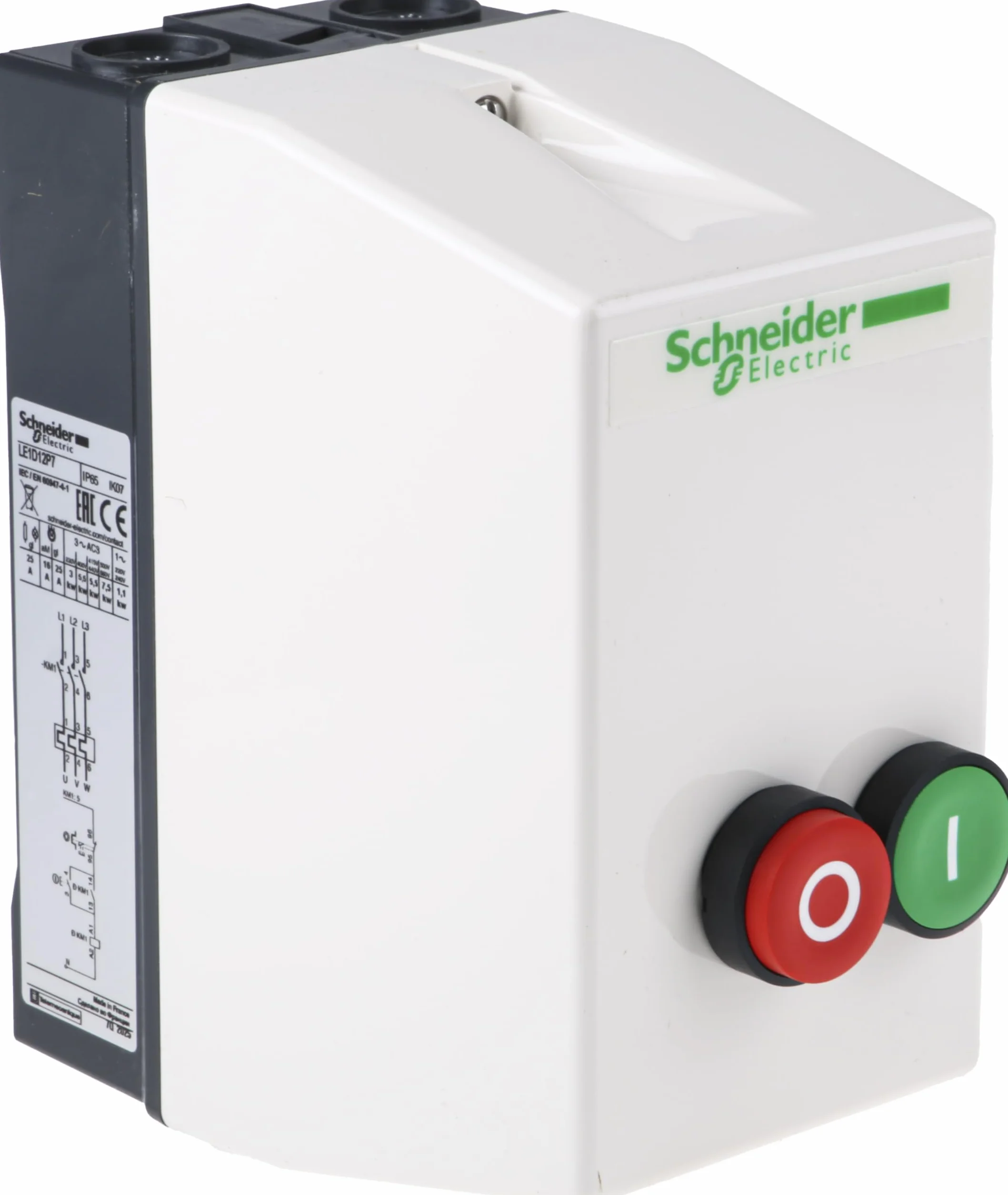 Schneider Electric LE1D12V7 TeSys LE, Arrancador en cofre 12 A, bobina 400 V CA