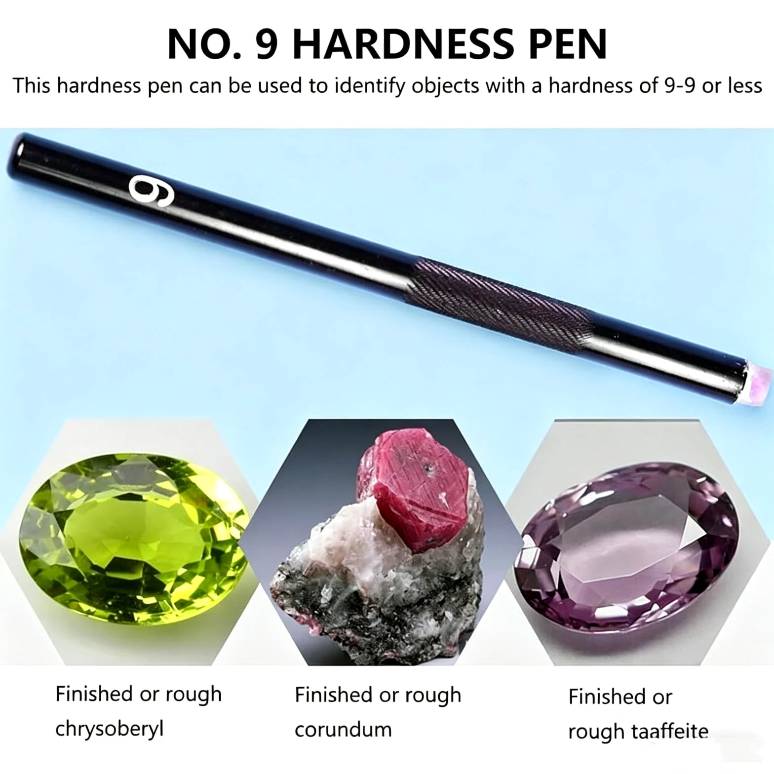 Kit De Prueba De Dureza Mohs De 5 Piezas, Kit Portátil para Medir La Dureza De Metales, Puntas De Dureza Mohs 5-9, Probador De Rayado, para Joyería De Jade, Rocas Y Minerales