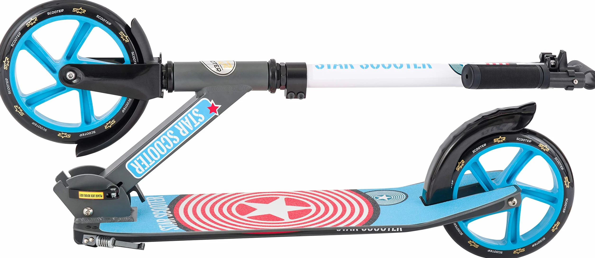 STAR SCOOTER Patinete Plegable XXL 205 mm para niños y adultos