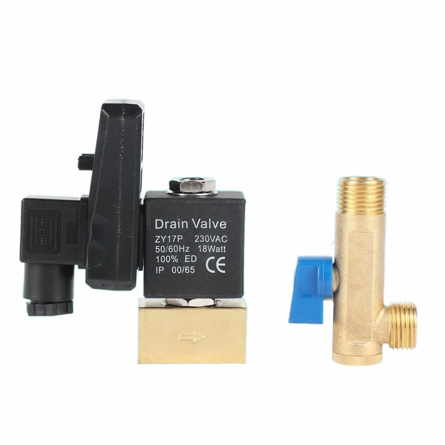 Válvula de Drenaje electrónica Válvula de Drenaje automática del Tanque de Gas temporizada 1/2 quot; Puerto AC 220V Válvula de latón de 2 vías for compresor de Aire 1 Uds