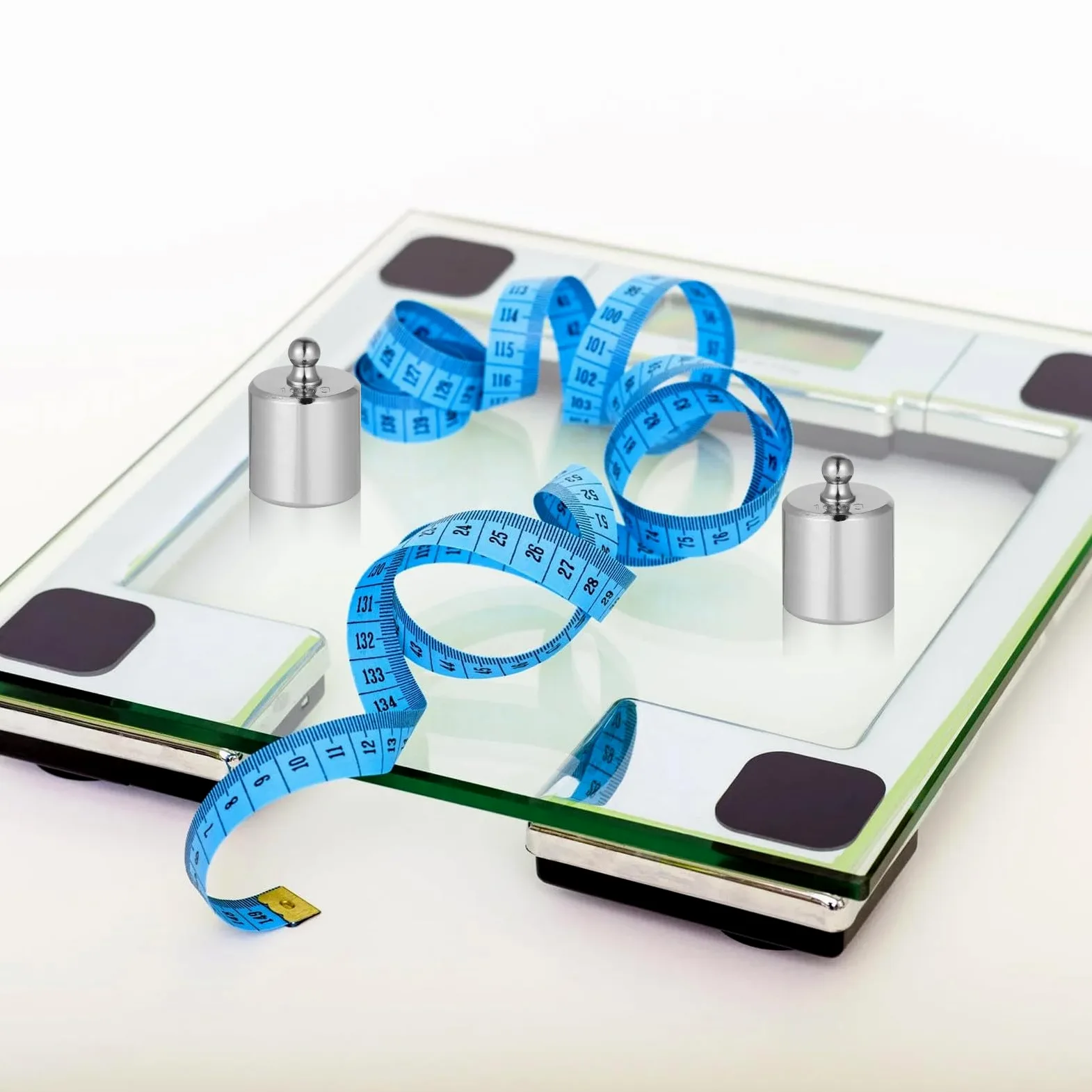 3 Pesas de Calibración Cromadas M2 100g para Balanza Electrónica, Juego de 3 Unidades, Pesas de Acero Precisas para Laboratorio, Educación y Uso Científico