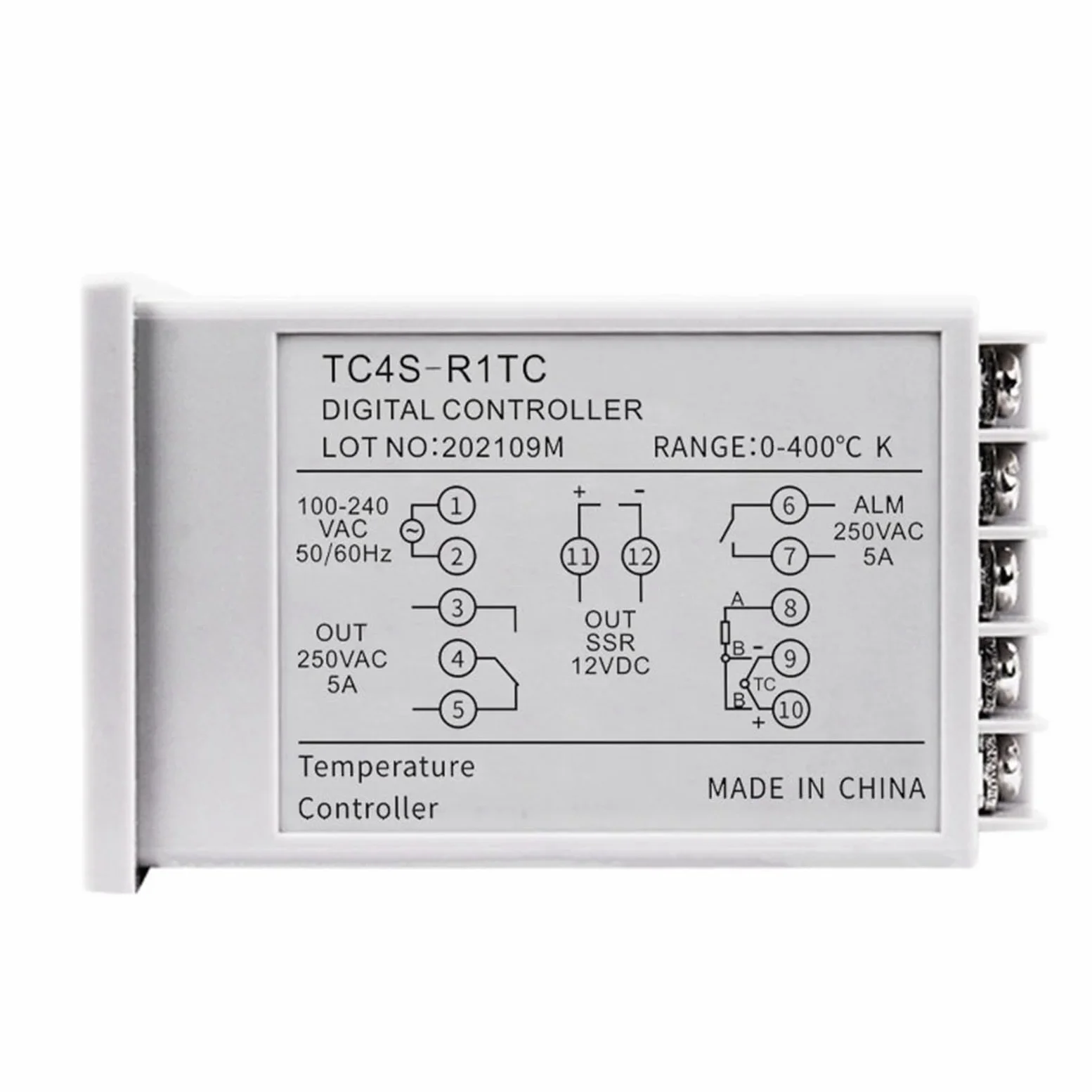 1 Uds. Controlador de temperatura PID TC4S 4-20mA SSR salida de relé regulador PID tipo K instrumento Digital de entrada múltiple 48*48(Relay OPT 2ALM)