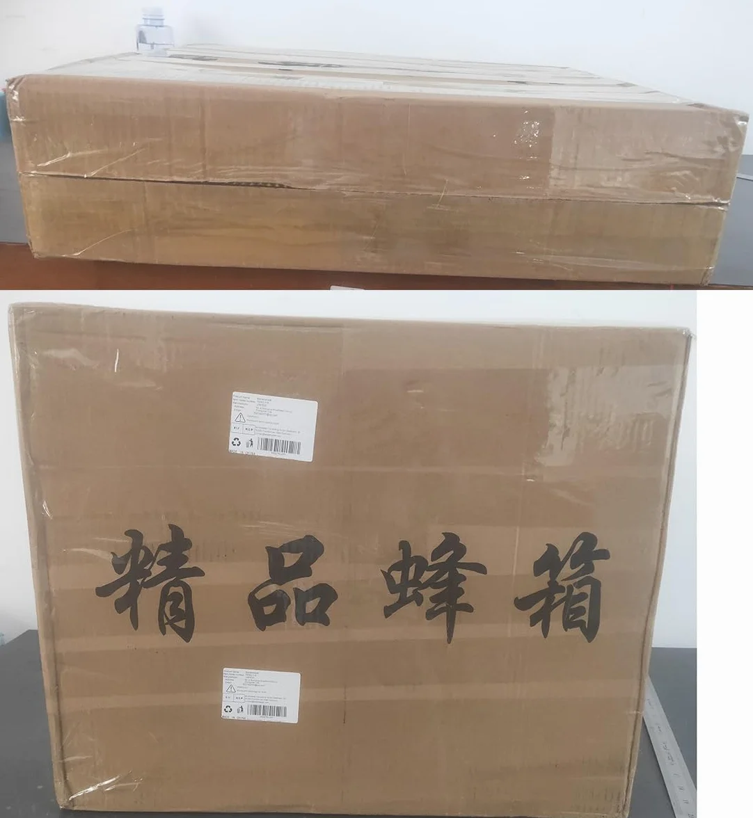 Kit de Colmena de Abejas de Madera 10 Marcos con Caja Profunda Madera de, Colmena de abejas melíferas - Ideal para Principiantes y Apicultores Profesionales - Fabricación Sostenible y Duradera