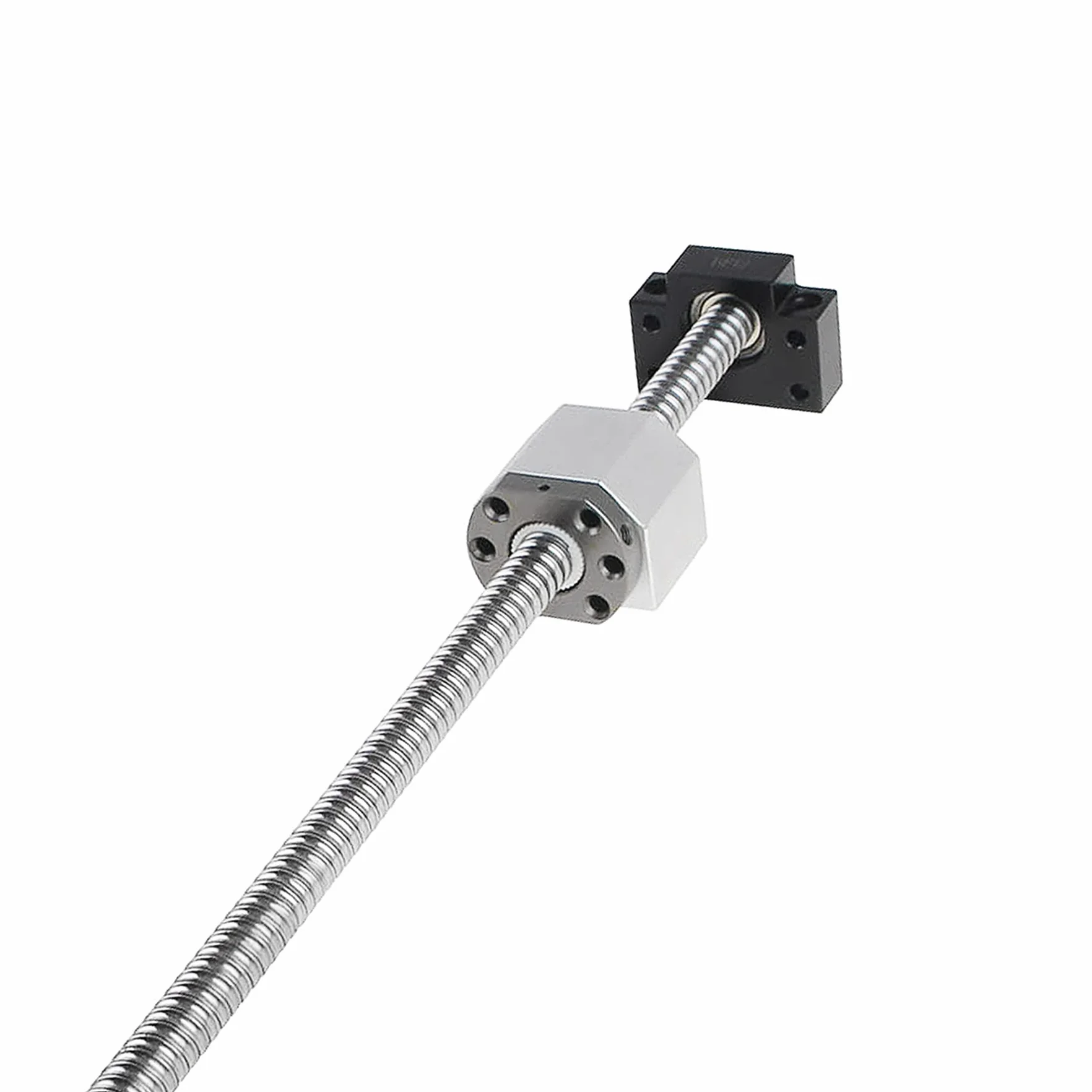 SFU1605 Husillo de bolas de 1200 mm con deflector de metal + tuerca de volante BK12/BF12 rodamiento de soporte final + carcasa de tuerca de husillo de bolas + acoplamiento de 6,35 x 10 mm para