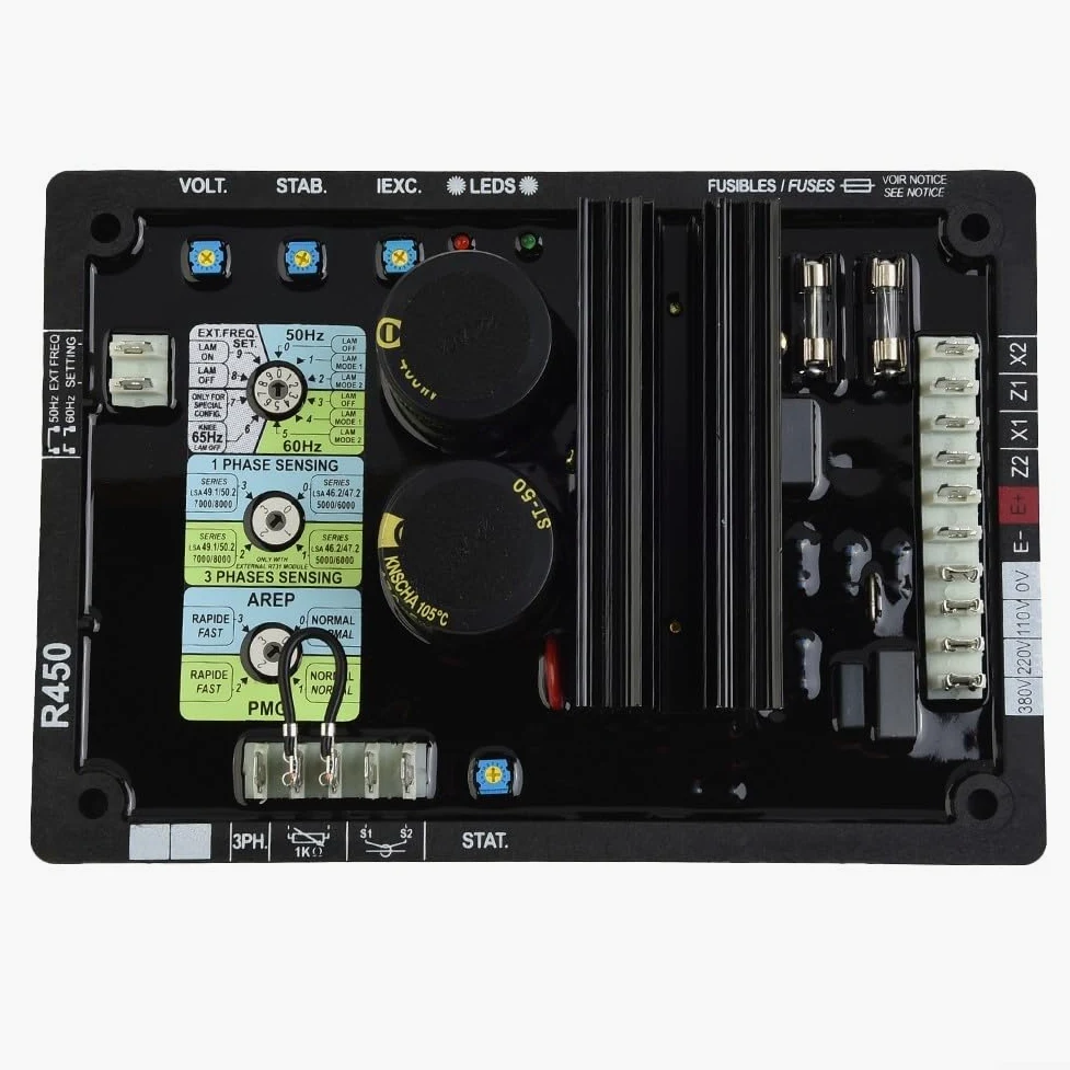 Regulador de voltaje automático AVR R450 para generador Leroy Somer, compatible con alternadores LSA 46.2 47.2 49.1 50.2, pieza de repuesto de módulo de control industrial