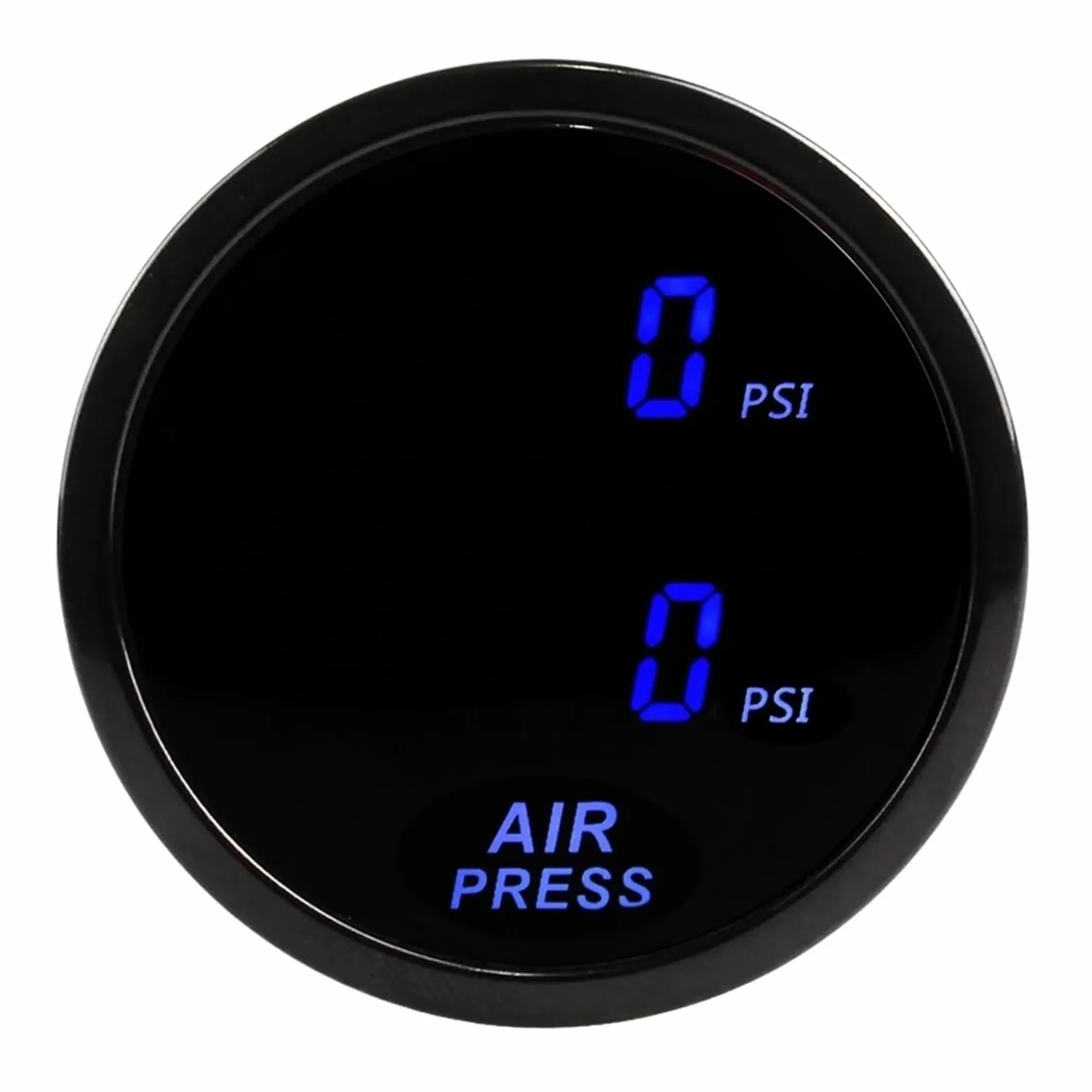 Regulador de presión, Interruptor De Presión, Indicador Aire Dual, Lectura Digital 52 Mm, Suspensión PSI Con Sensores Eléctricos,para compresor(Bar Blue)
