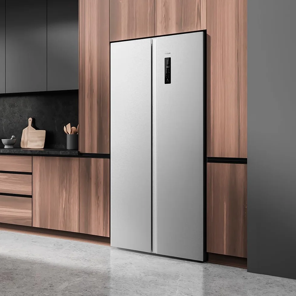 Cecotec Bolero CoolMarket SBS 430 Inox Frigorífico Americano Side by Side 430 L No Frost Motor Inverter Plus