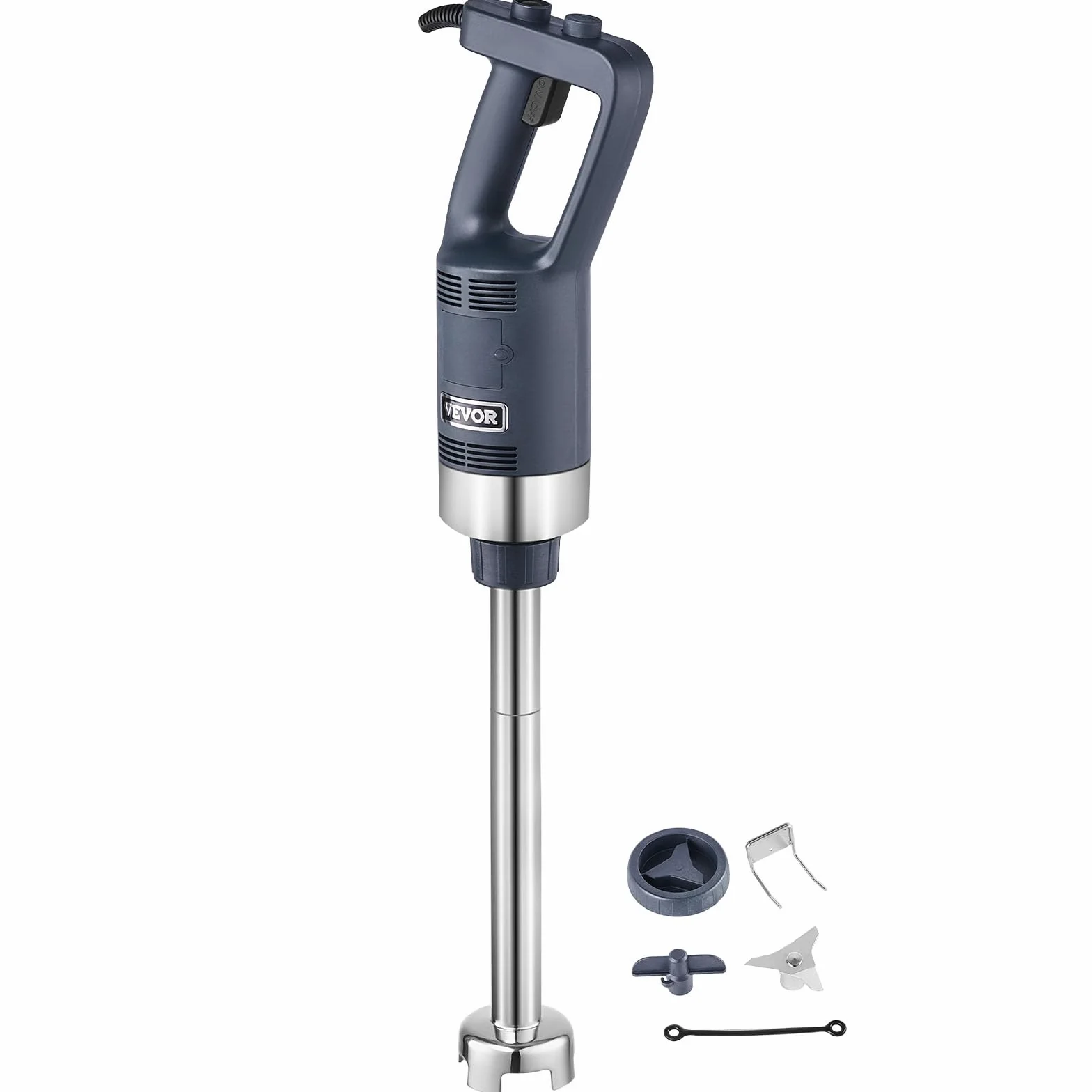 VEVOR Batidora de Mano Comercial 500W Batidora de Mano de Inmersión Eje de 406 mm Batidora Portátil de Velocidad Continuamente Variable con Hoja de Acero Inoxidable para Sopa Salsa Puré Crema
