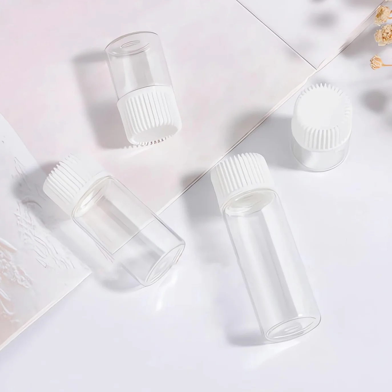 200 Piezas Azul 2ml Botellas Vacías de Aceite Esencial de Vidrio Frascos de Vidrio de Muestra con Tapón negro con Reductor de orificio para Cosmético, Aromaterapia