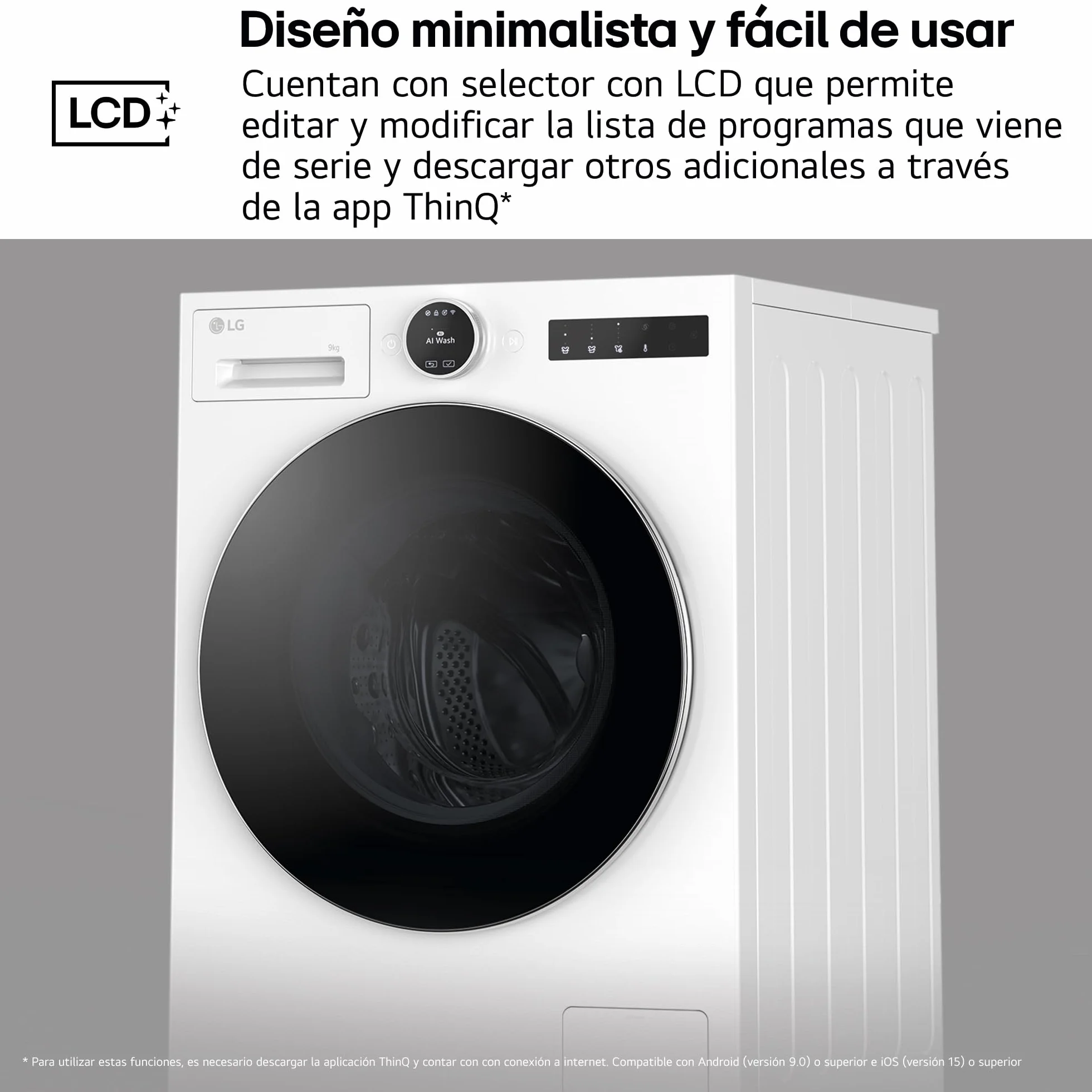 LG F4X7513TWS Lavadora Inteligente Carga Frontal 13 Kg 1400rpm AI Direct Drive TurboWash 360º Serie 750 Blanca