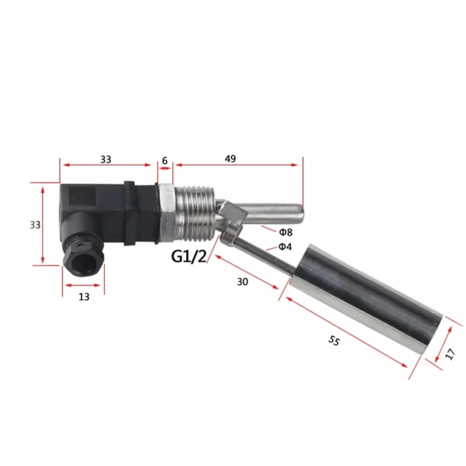 G1/2 Sensor de interruptor nivel agua lateral ESC11 ESC12 ESC19(Normally open 220V)