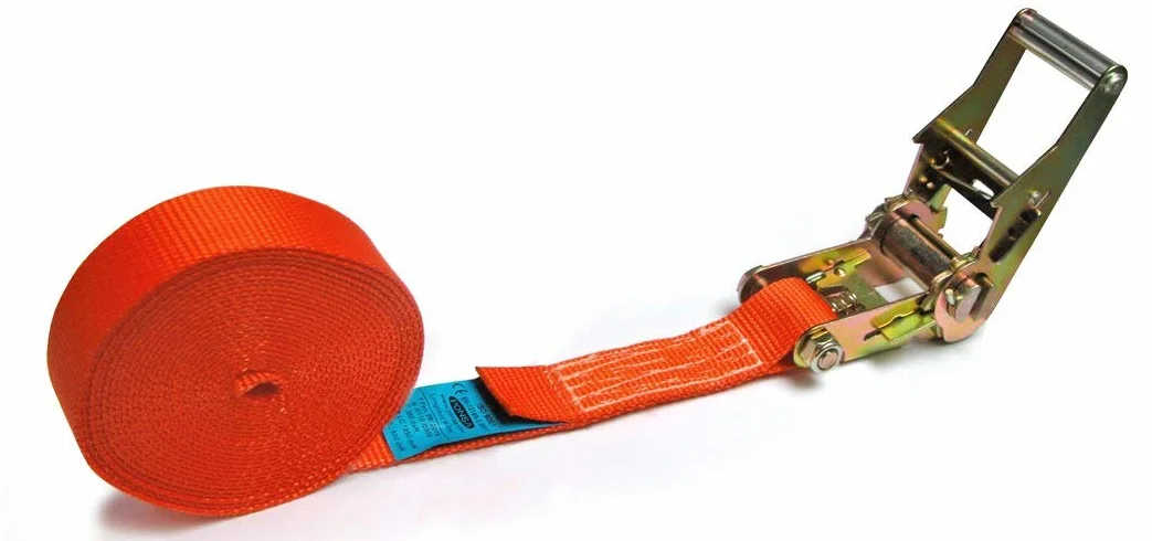 PONSA R35SF – Cincha de Amarre con Carraca 6 Metros Sin Fin – Amarre para Carga Resistencia Rotura 2500 kg (en Bucle) – Correas de Trinquete Cargas Pesadas