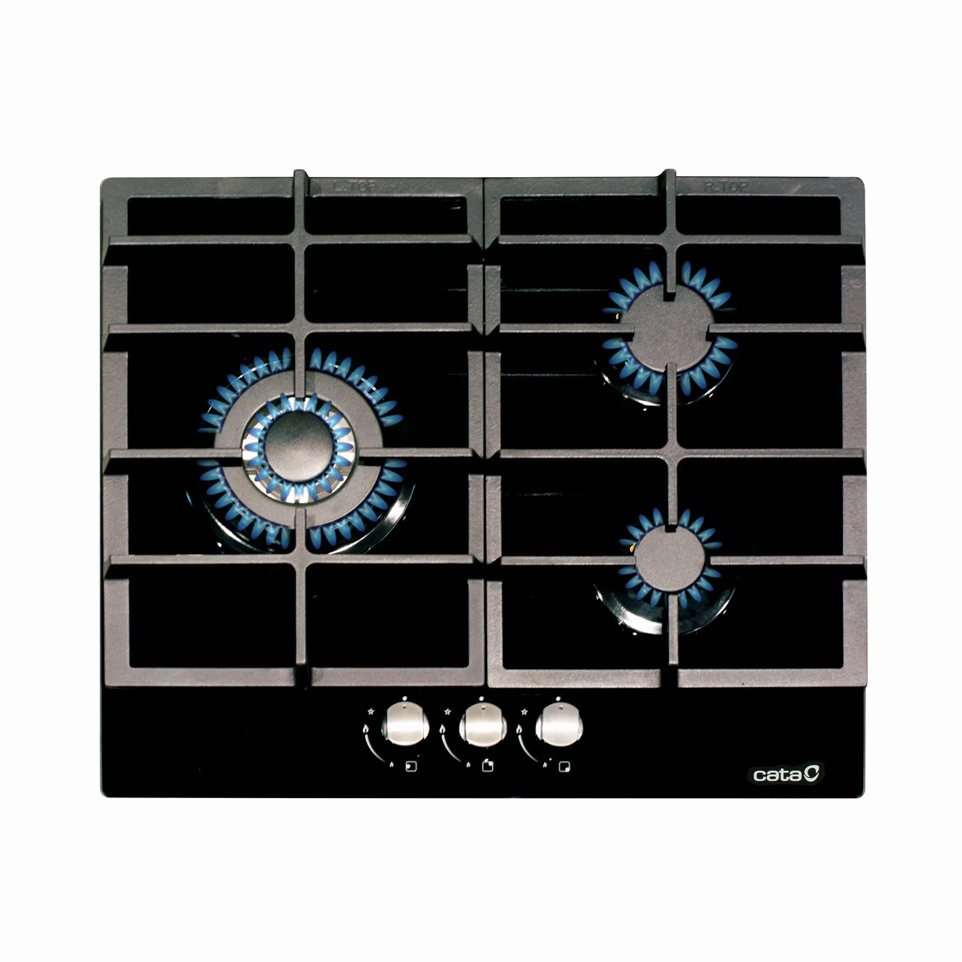 Cata LCI 6021 BK Encimera de Gas Natural 3 Quemadores Encendido Eléctrico 58 cm Negro