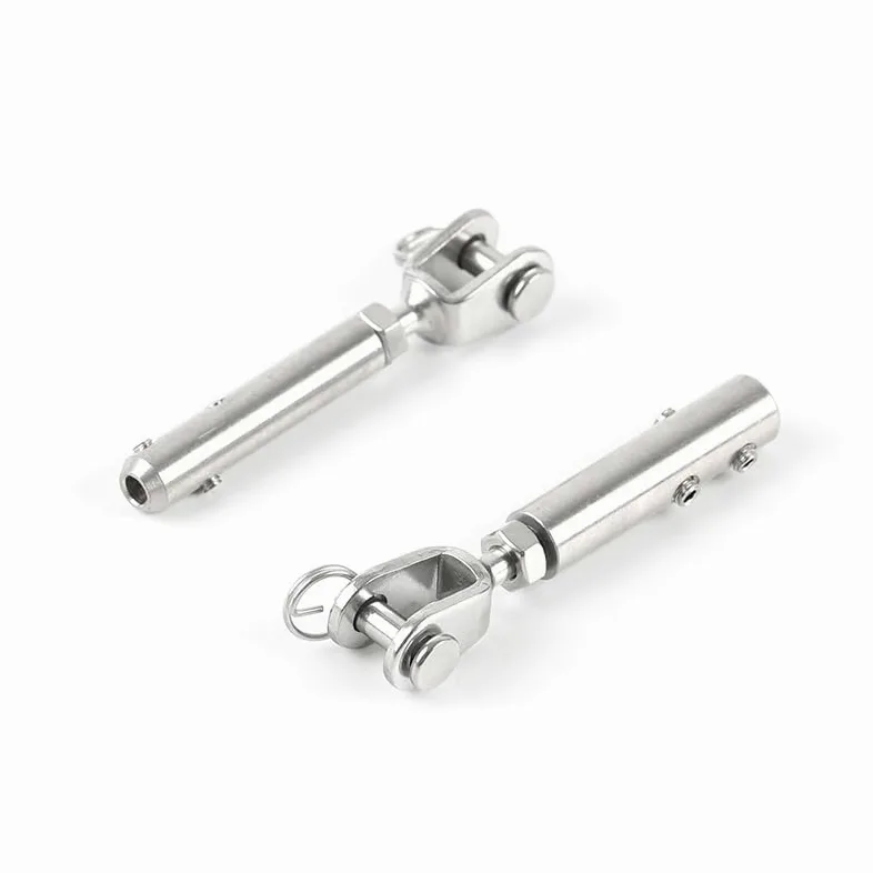 Presillas Cable Acero For kit de barandilla de cable de 8 mm, terminal de tensión de mordaza de horquilla de cable de acero, anclaje de palanca con pernos prisioneros de tornillo hexagonal Abrazaderas