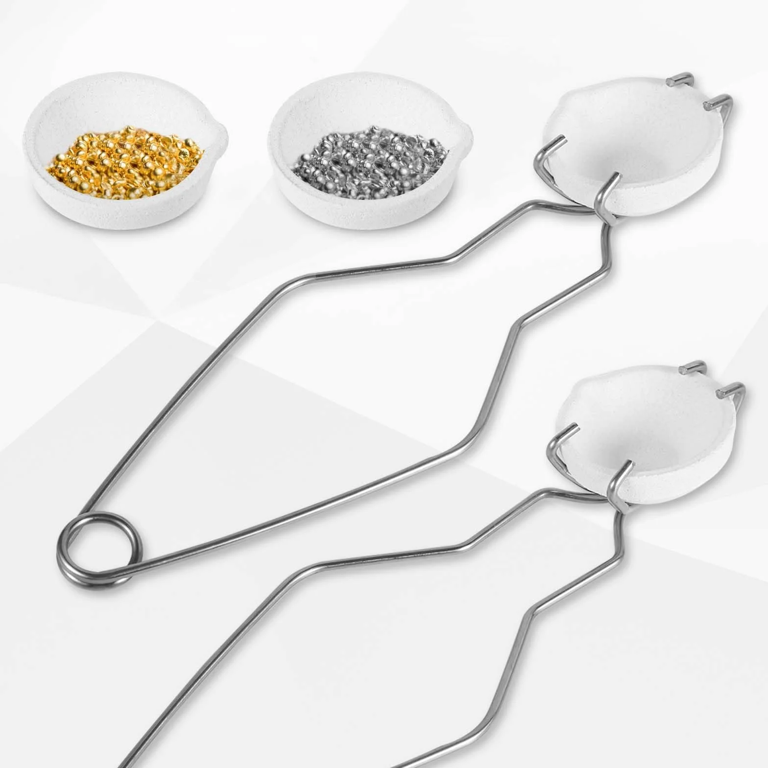 Kit de 6 Piezas de Crisol con Crisoles de Cuarzo Pequeños y Pinzas para Derretir Metal Oro Plata Cobre