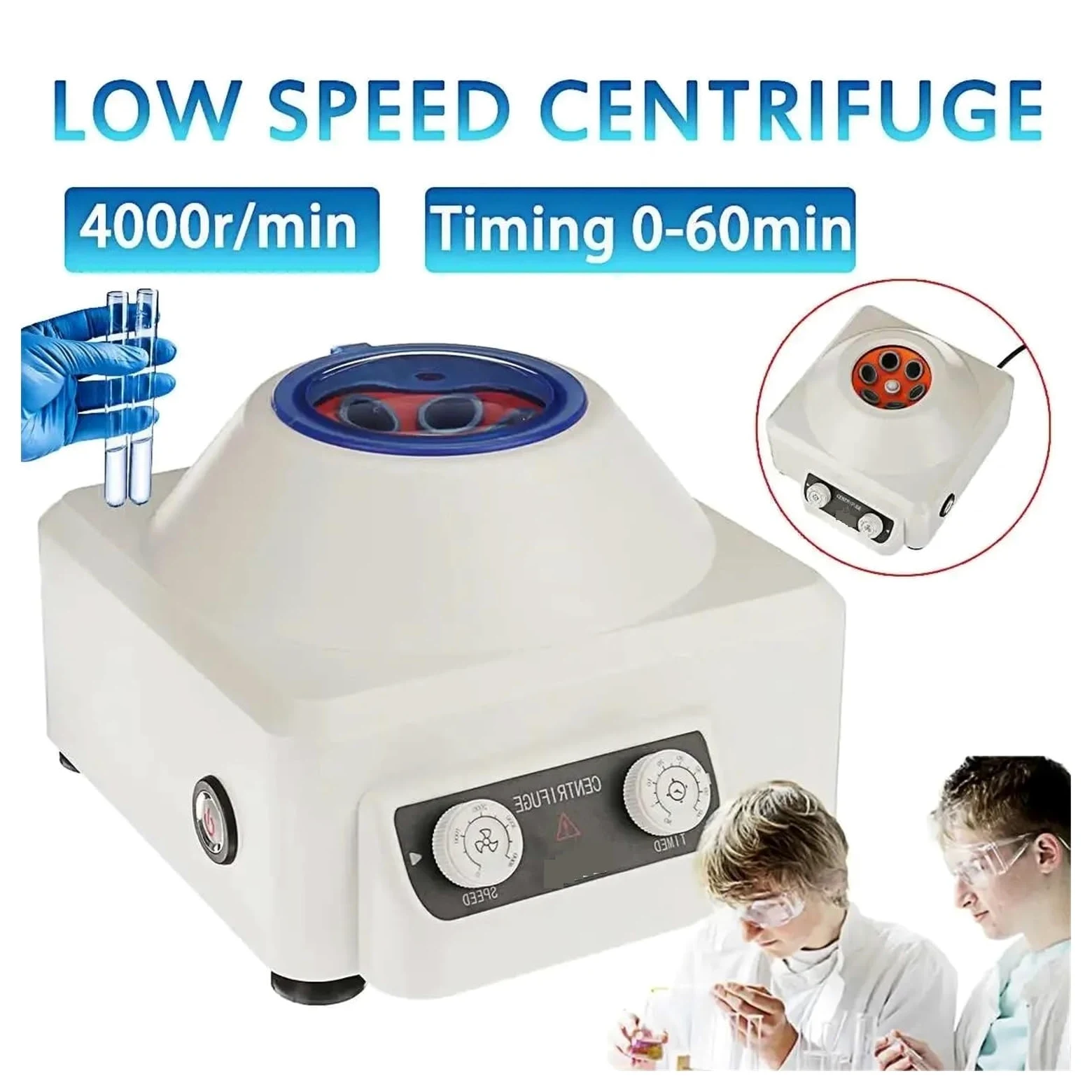 centrífuga de laboratorio, Centrífuga De Plasma Laboratorio Eléctrico, 4000RPM, Máquina Médica, Suero Aislado Prp Con Tubo Centrífugo 5mL, 10mL Y 15mL