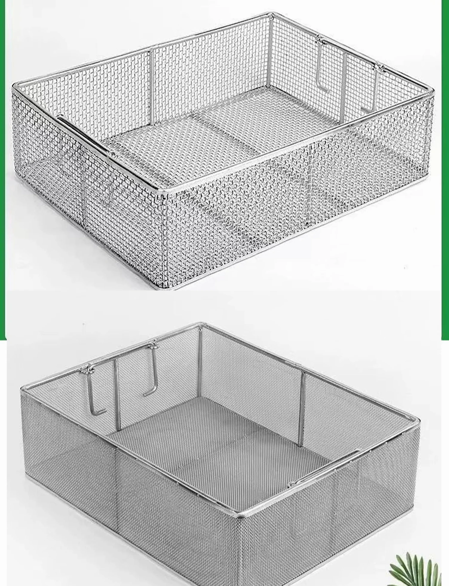 Cesta de malla de alambre de acero inoxidable, filtración y lavado industrial, filtro de malla fina para tamizado de laboratorio y limpieza de piezas, construcción duradera
