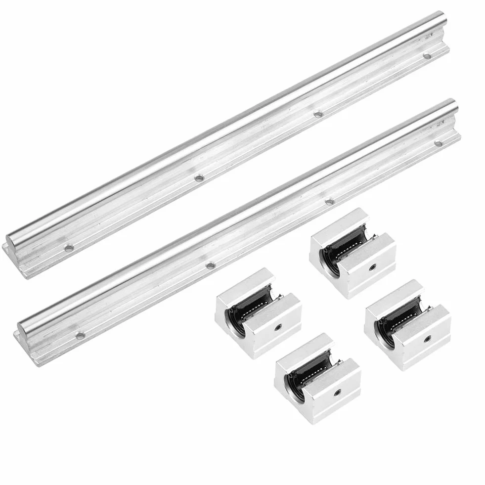 Carril Lineal SBR12-20mm Guía Rodamiento 300-1000mm con 2 Bloques SBR UU SBR16 1200mm-2SET