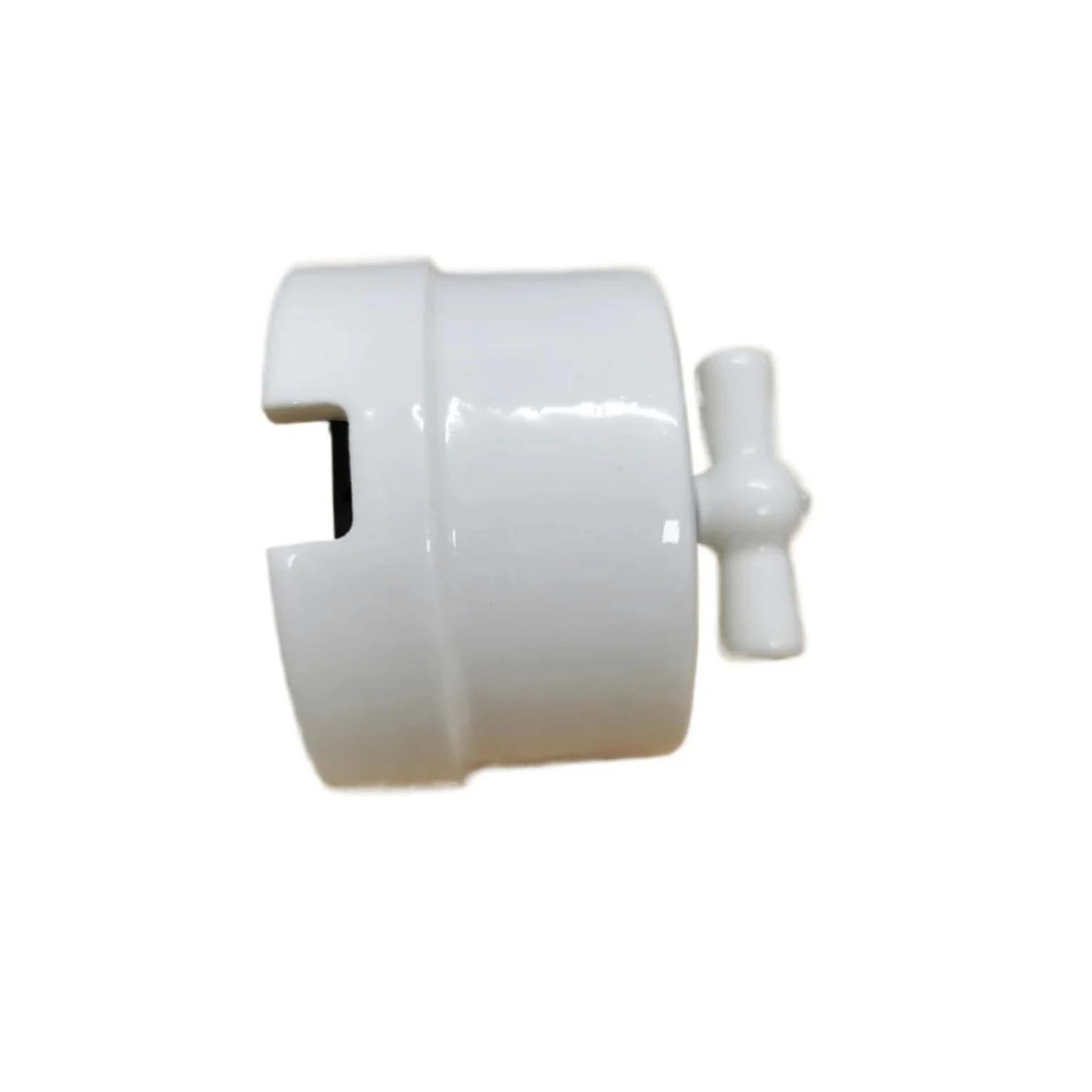 Interruptor giratorio de cerámica for lámpara de pared, perilla de luz, 10 A, 250 V, for decoración del hogar(Black)