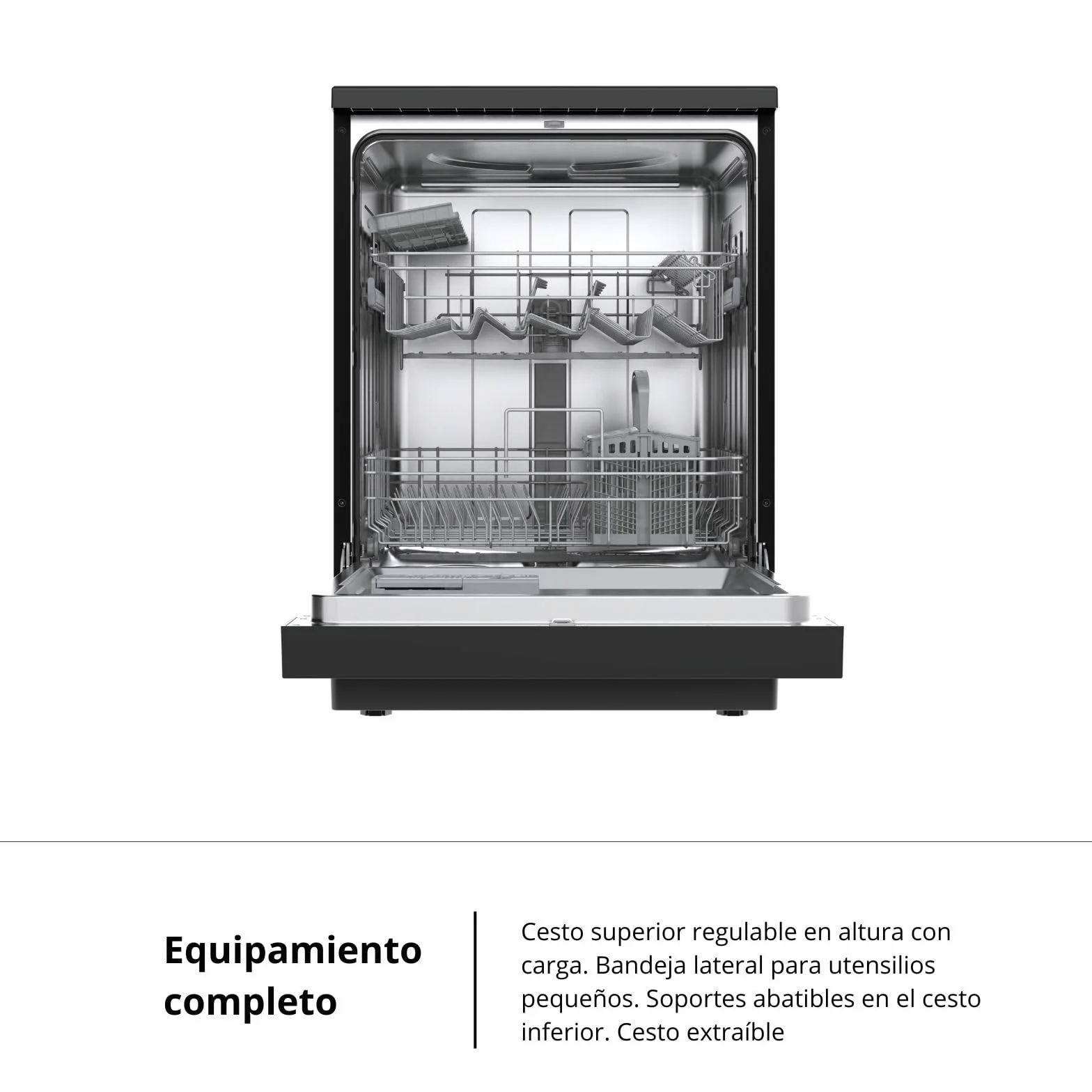 Corberó Lavavajillas 60 cm CLVM7725B 14 Cubiertos 6 Programas Display LED Negro