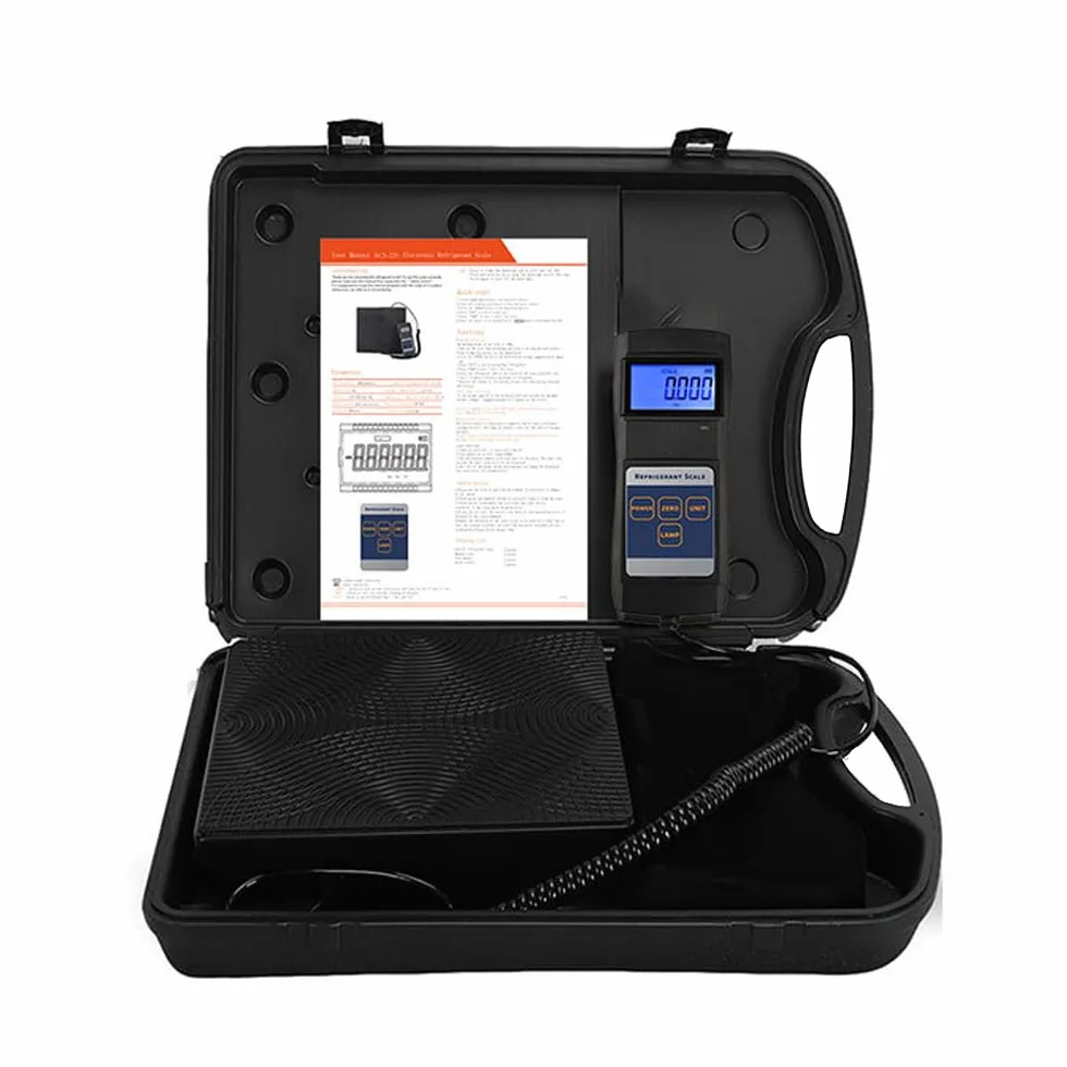BLAIS Balanza de carga de refrigerantes de 90 kg Aire acondicionado de alta precisión Dispositivo de pesaje electrónico Pantalla LCD digital con retroiluminación IP68 a prueba de agua