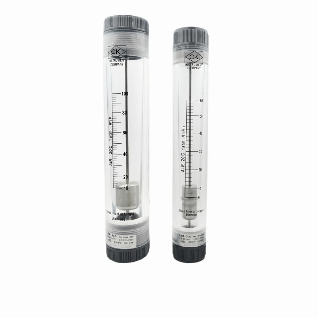 Rotámetro acrílico de LZM-40G, caudalímetro de área Variable, caudalímetro en línea de paleta giratoria for uso Industrial de aire comprimido de Gas líquido(16-160m3-h-G)