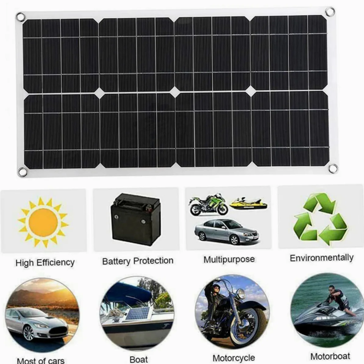 Panel Solar Plegable 25w 18v de Silicio Monocristalino Negro | 1 Juego, Protección Inversa, Portátil, para Hiking y Montañismo, Kit Fotovoltaico Control 30a