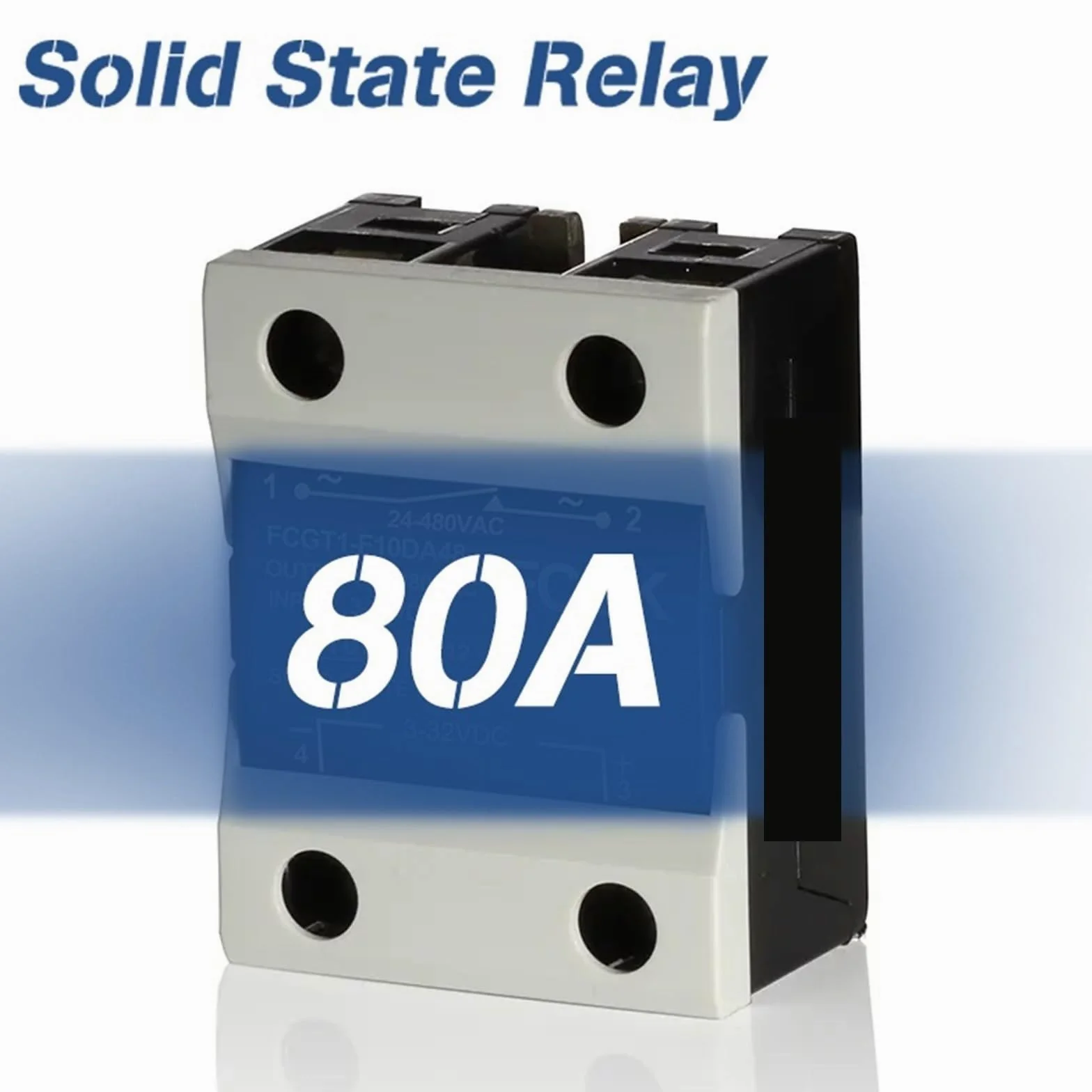 10A 25A Relé de estado sólido 40A 3-32VDC 24-480VAC 220V | AA (AC controls AC),SSR-80A