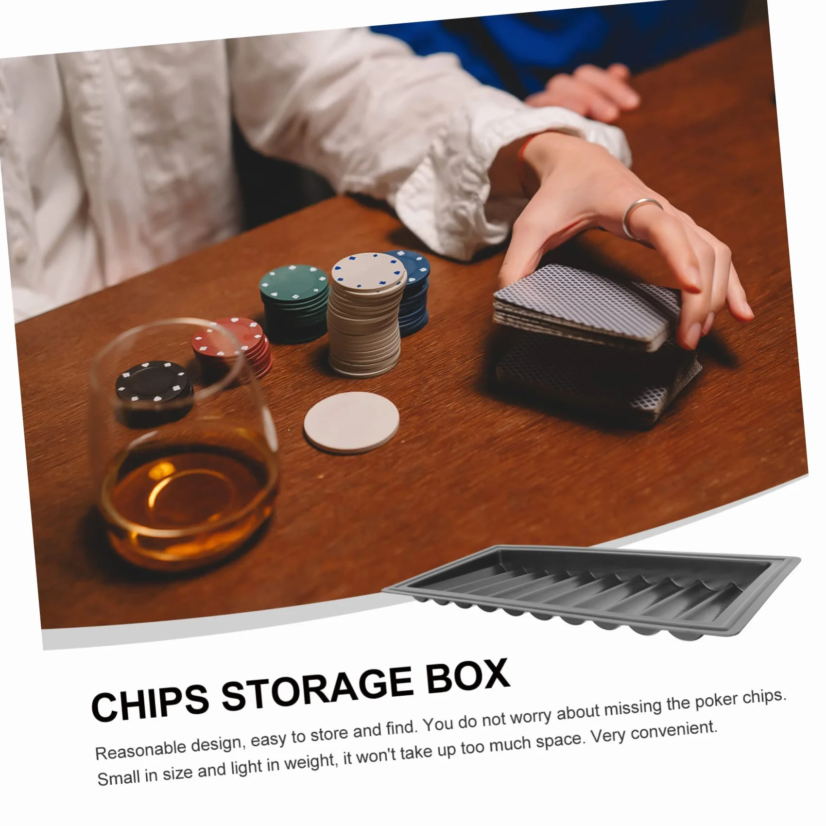 Plastic Chip Tray Table for Poker Texas Holdem Storage Rack
