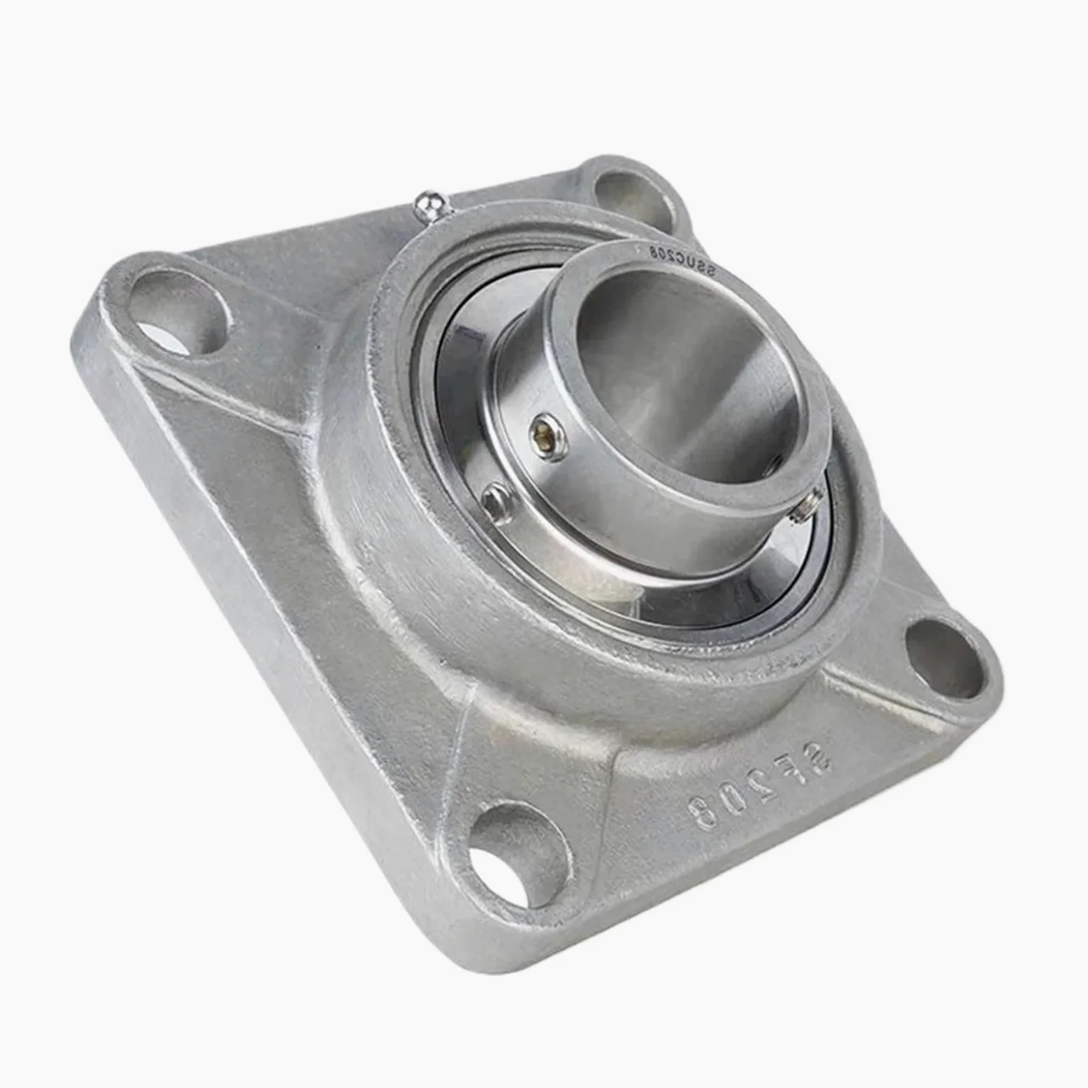 Rodamiento de inserción de base cuadrada de acero inoxidable 304, rodamientos de chumacera montados serie SUCF201 a SUCF210(SUCF206 Bore 30mm)