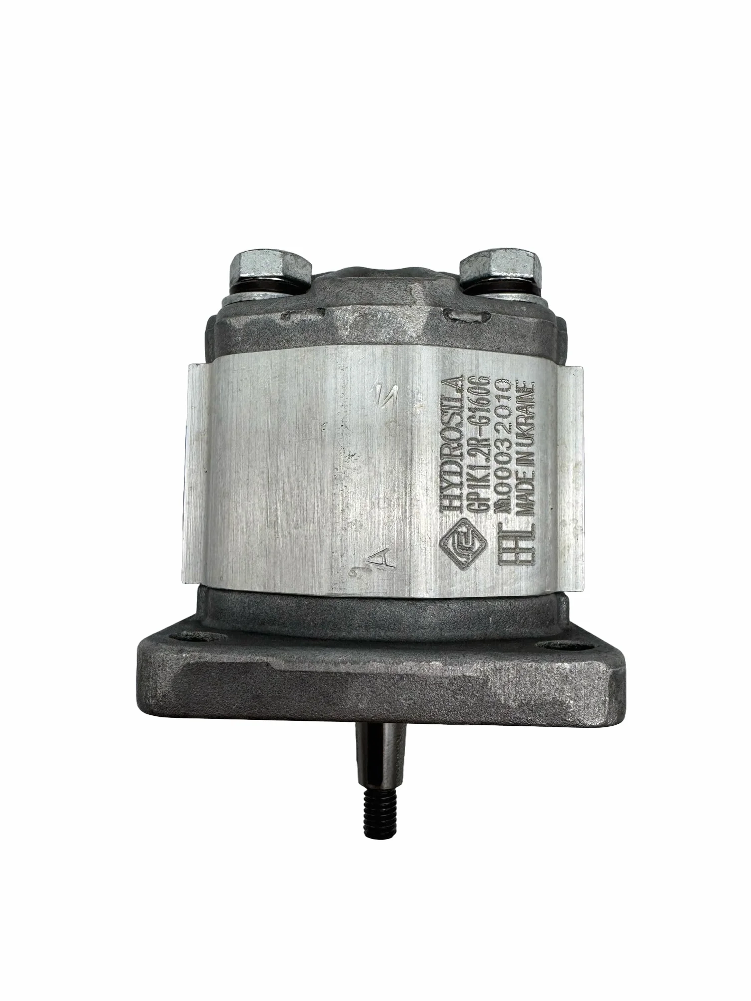 Bomba Hidráulica, Bomba de Engranajes, 1.8 L/min, 250 Bar, Eje Cónico 1:8, Puertos GAS (BSP), Montaje Europeo marca Hydrosila. Para Tractor, Prensa Hidráulica y Grupo Hidraulico