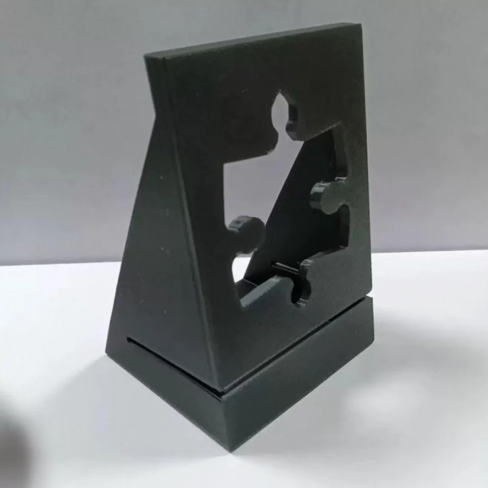 Soporte de caja de rompecabezas con base antideslizante, tablero de exhibición, organizador de plástico multifuncional (negro)