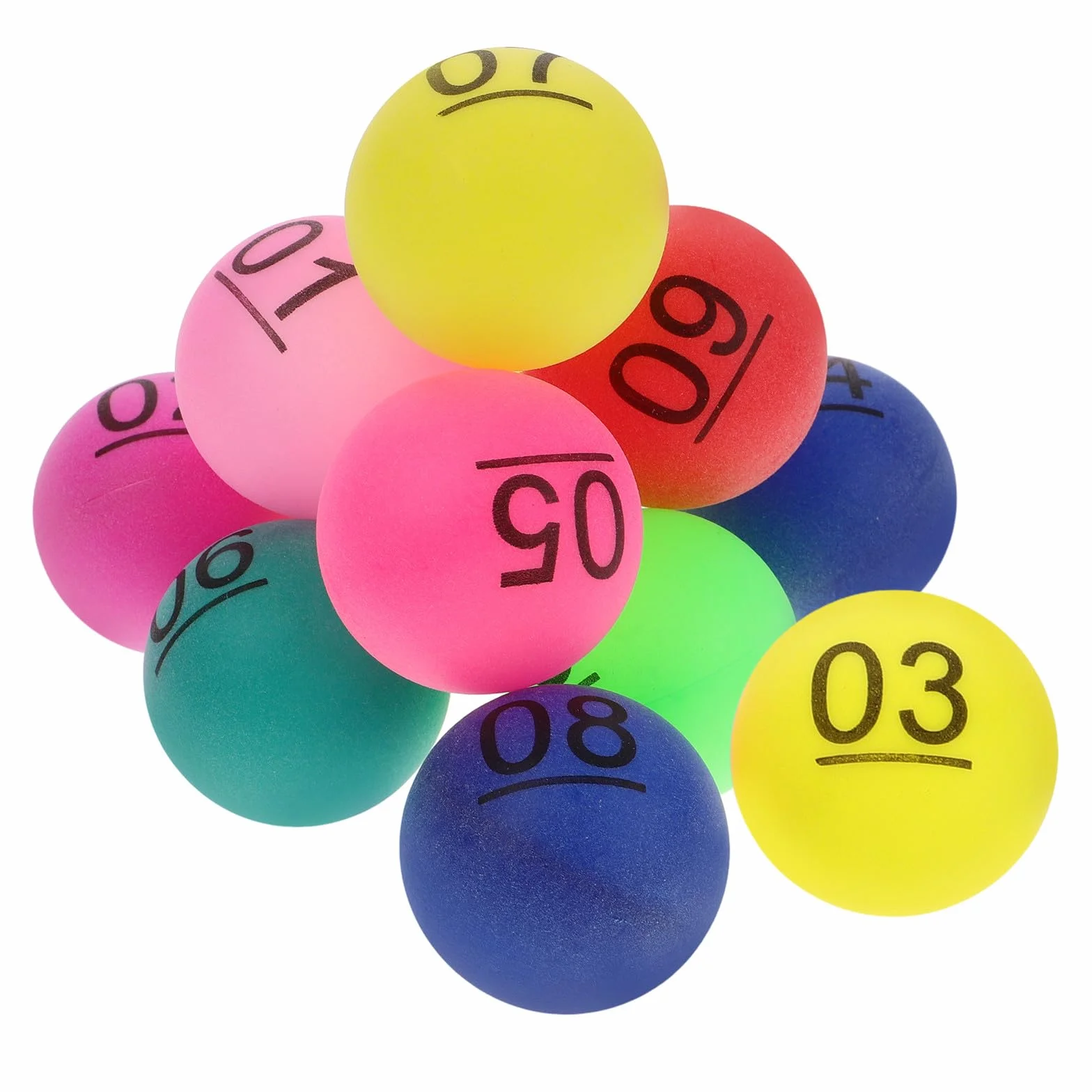 Bolas Numeradas para Sorteos Multicolor PP 10 Juegos Rifas